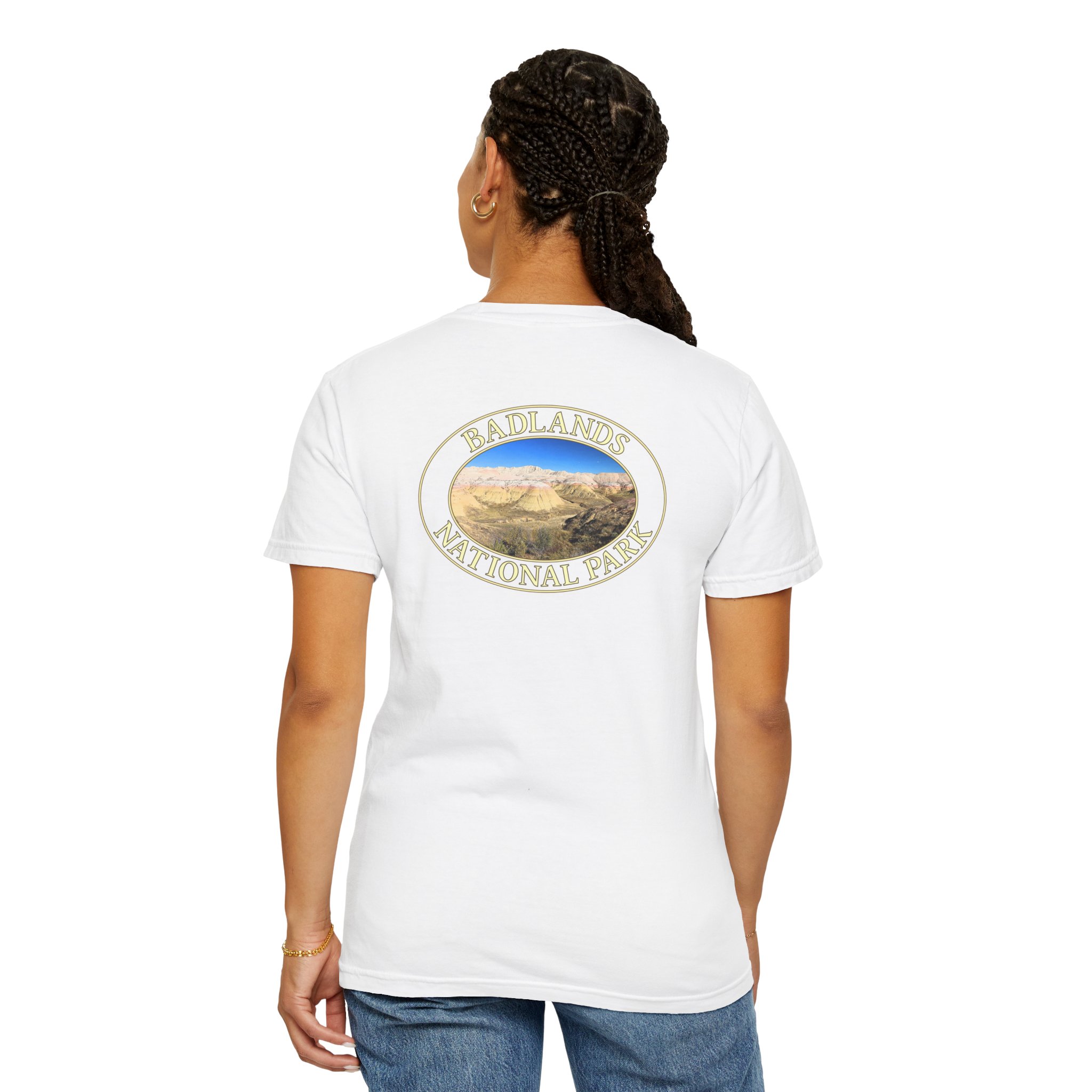 Yellow Mounds at Badlands National Park Scenic Garment-Dyed Heavyweight T-Shirt with Relaxed Fit - Image 8