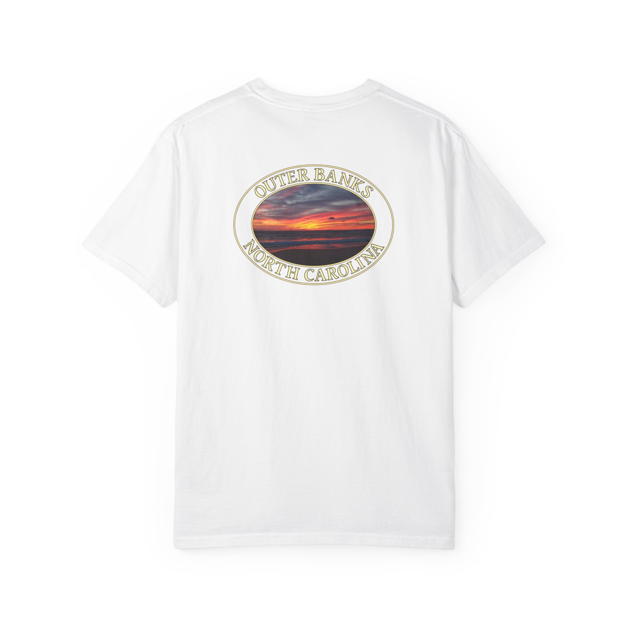Sunrise Over Atlantic Ocean Outer Banks North Carolina Relaxed Fit Garment-Dyed Heavyweight T-Shirt - Image 6
