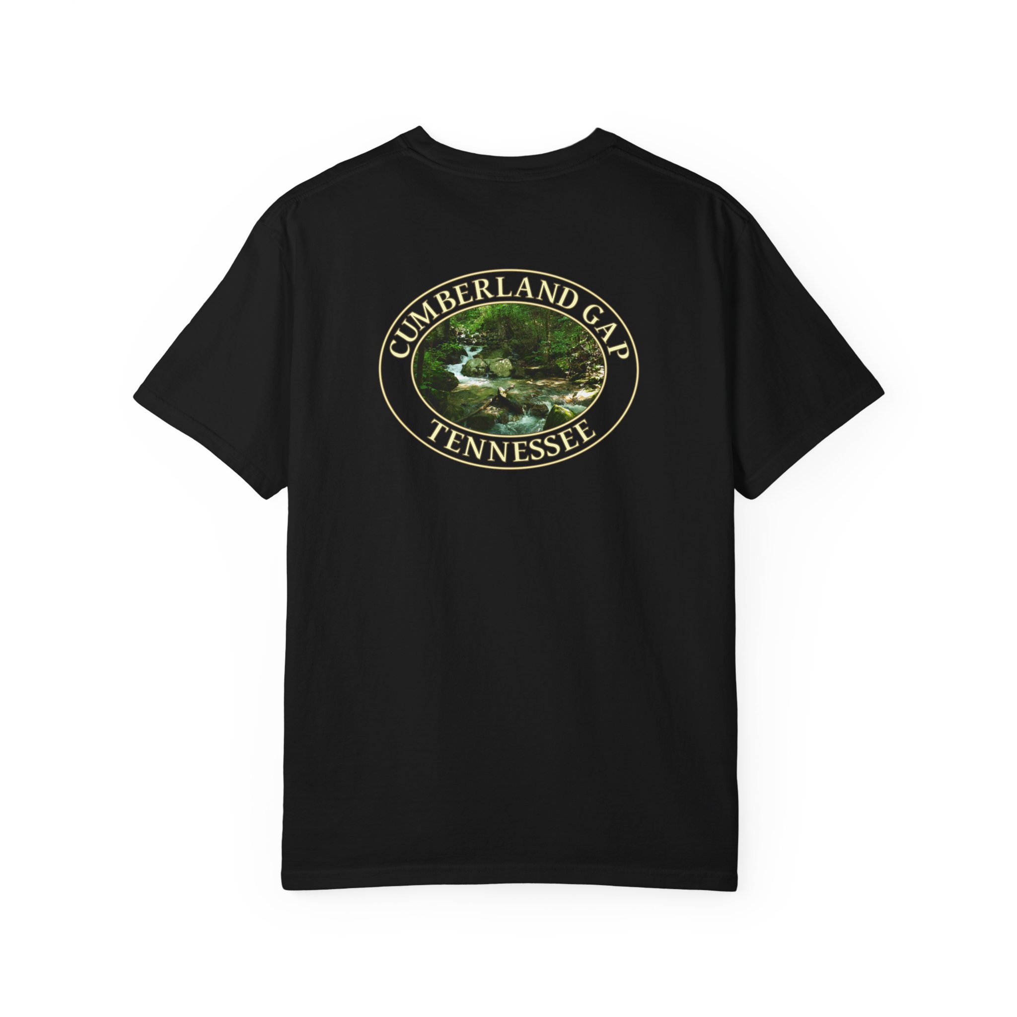 Mountain Stream in Cumberland Gap National Historical Park Relaxed Fit Garment-Dyed Heavyweight T-Shirt with Front and Back Print - Image 18