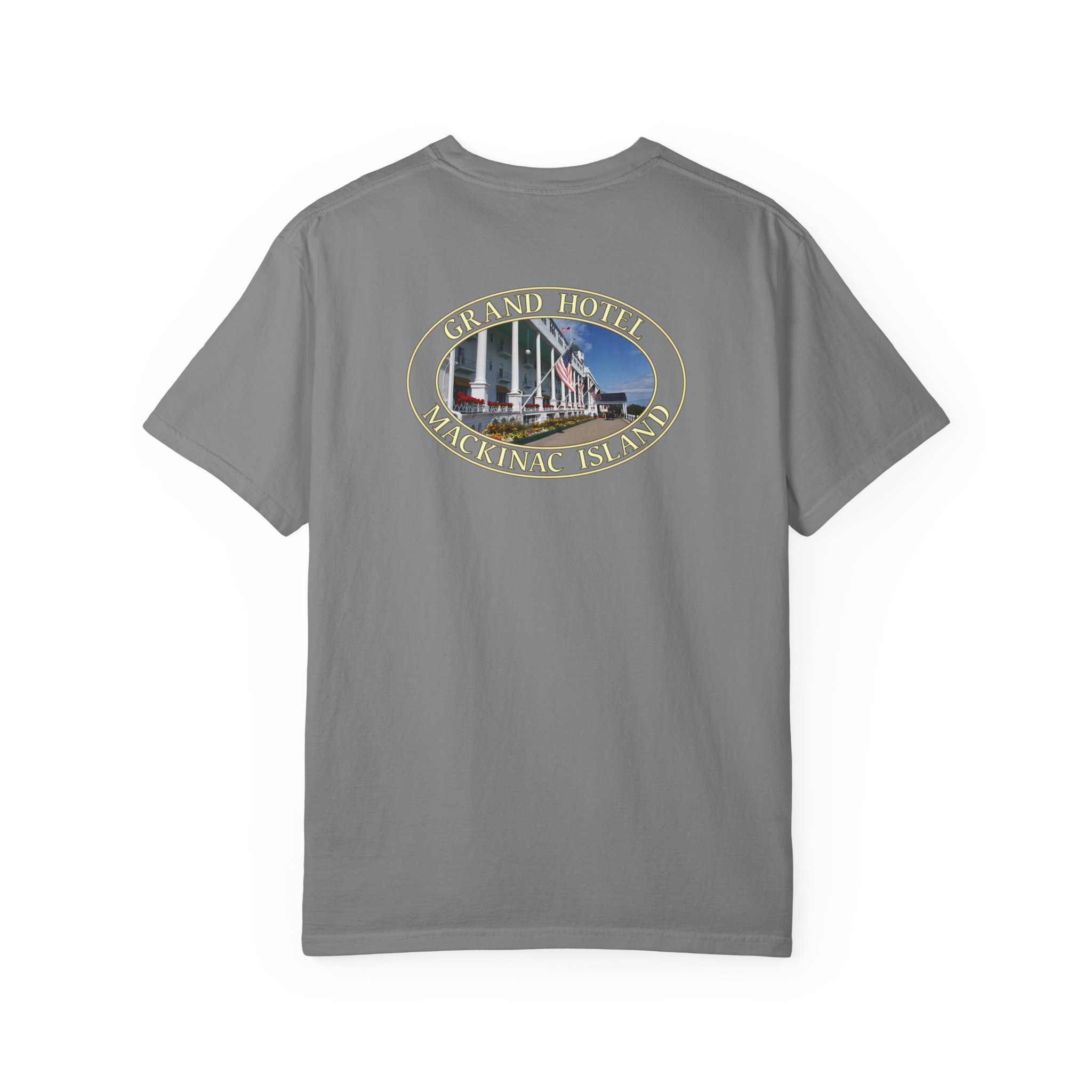 Grand Hotel on Mackinac Island Michigan Scenic Garment-Dyed Heavyweight T-Shirt with Relaxed Fit - Image 14
