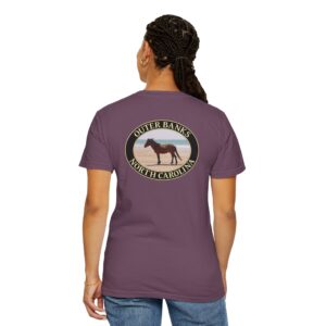 Wild Horse on the Beach at Outer Banks of North Carolina, Relaxed Fit Garment-Dyed Heavyweight T-Shirt, 2-sided Print