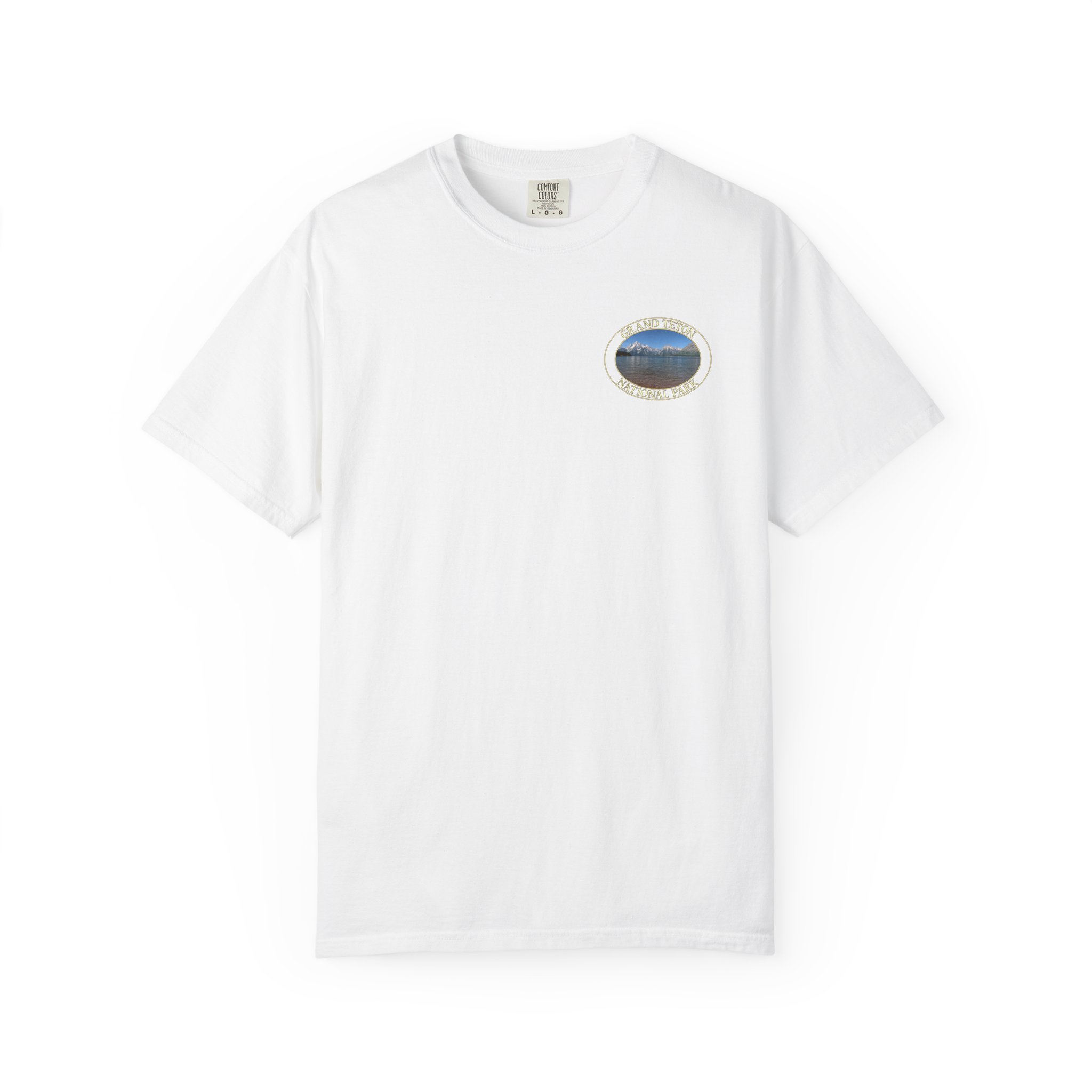 Jackson Lake and the Teton Mountains at Grand Teton National Park Relaxed Fit Garment-Dyed Heavyweight T-Shirt - Image 5