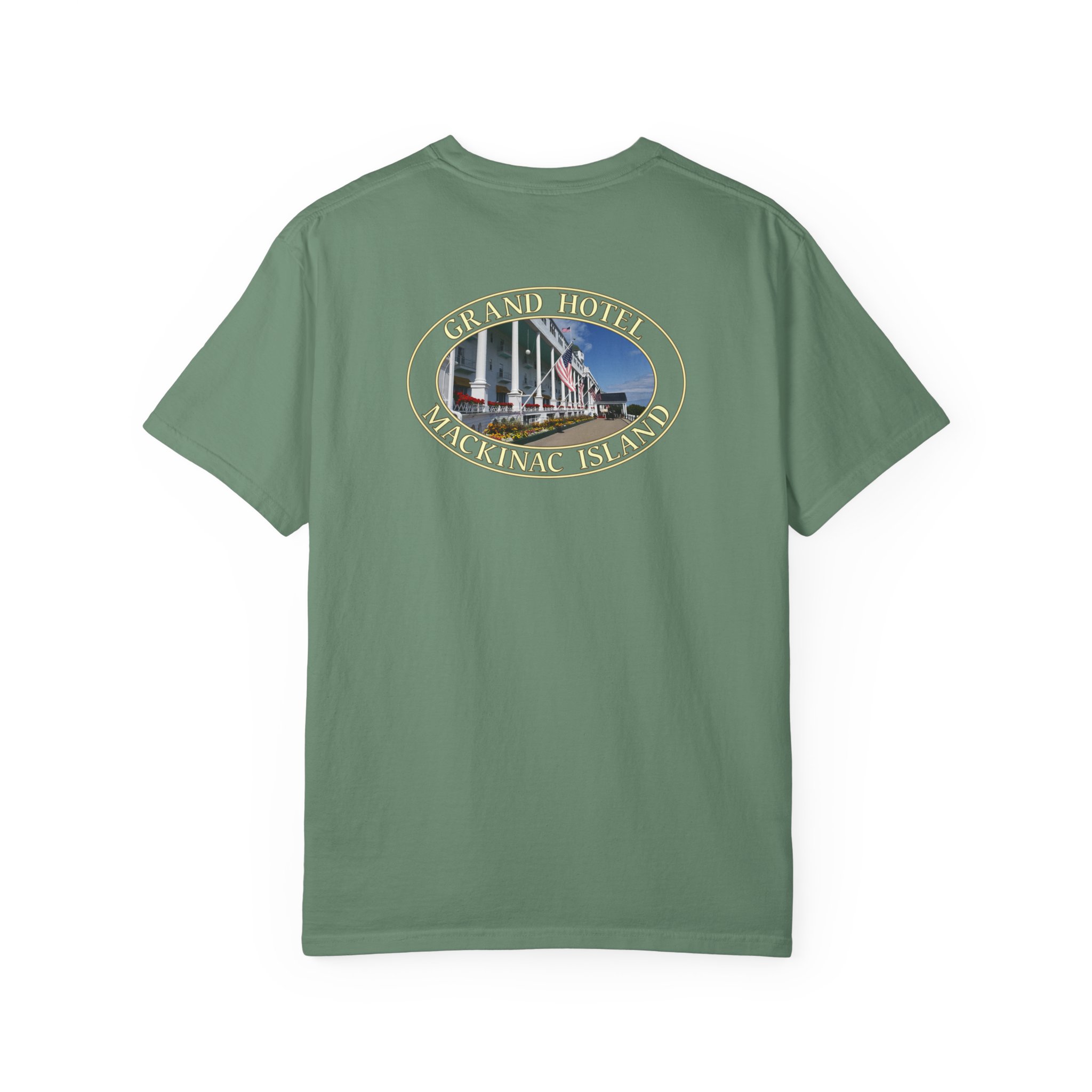 Grand Hotel on Mackinac Island Michigan Scenic Garment-Dyed Heavyweight T-Shirt with Relaxed Fit - Image 18