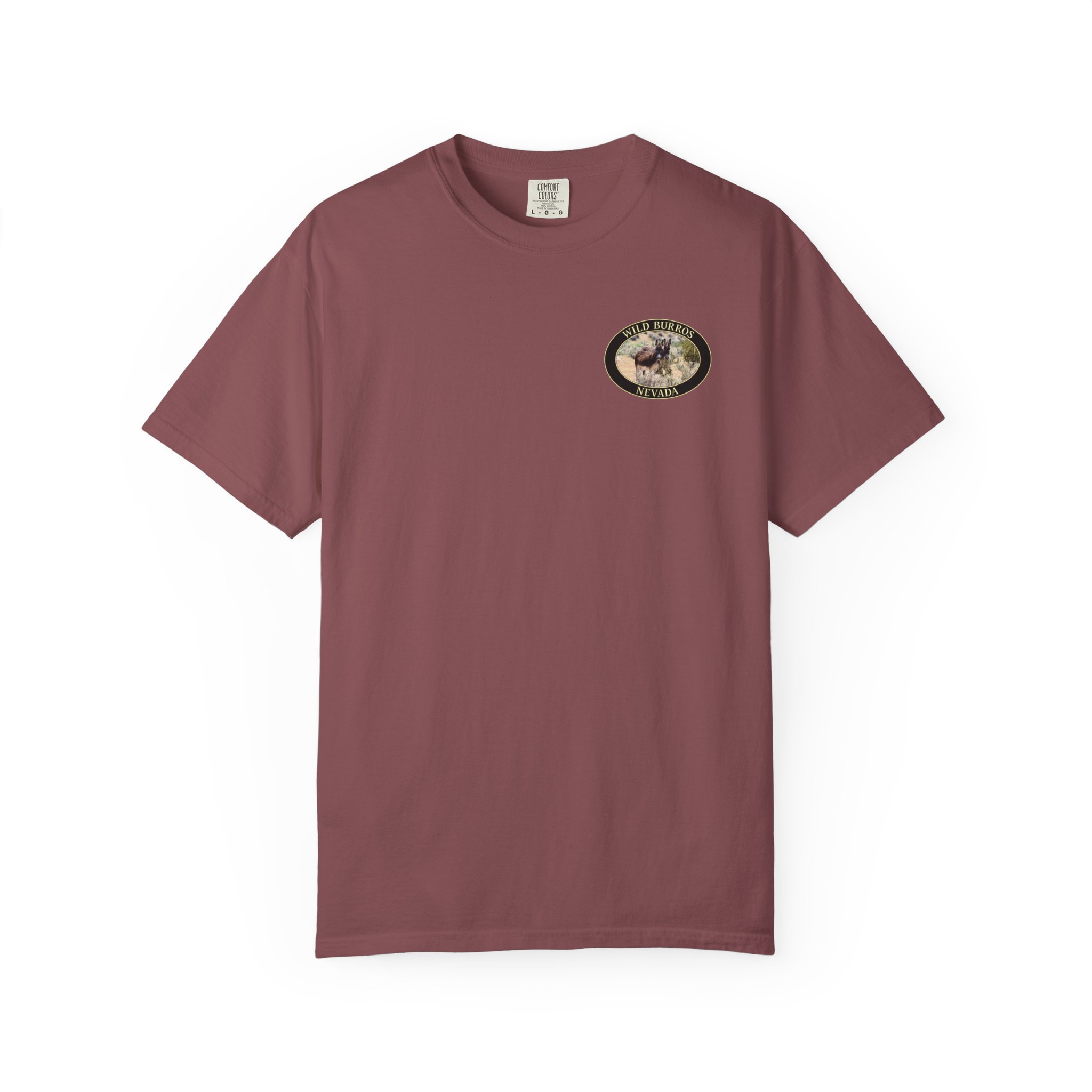 Wild Donkey Couple Scenic Nevada Landscape Relaxed Fit Garment-Dyed Heavyweight T-Shirt - Image 9