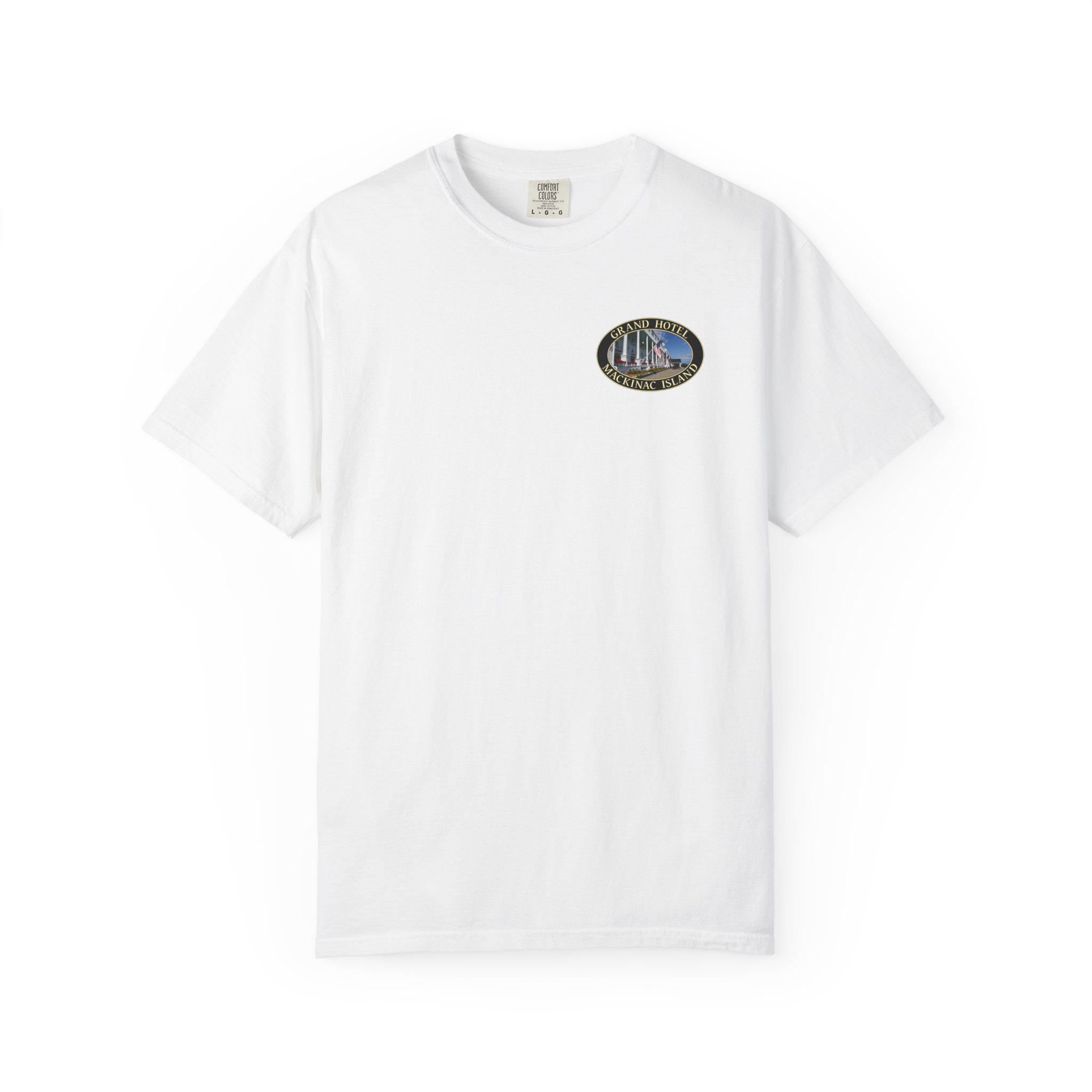 Grand Hotel on Mackinac Island Michigan, Scenic Photography Garment-Dyed Heavyweight T-Shirt with Relaxed Fit, 2-sided Print - Image 5
