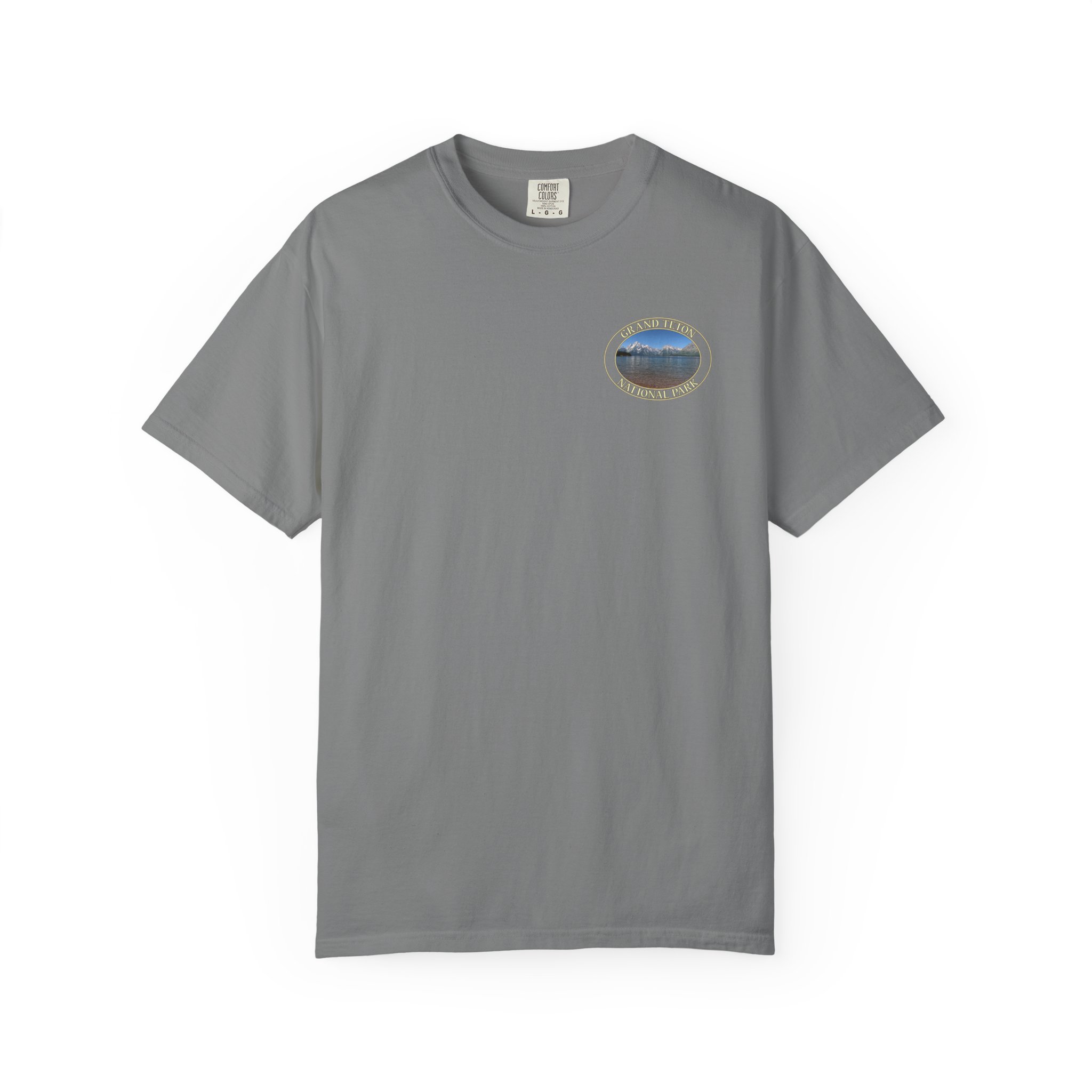 Jackson Lake and the Teton Mountains at Grand Teton National Park Relaxed Fit Garment-Dyed Heavyweight T-Shirt - Image 13