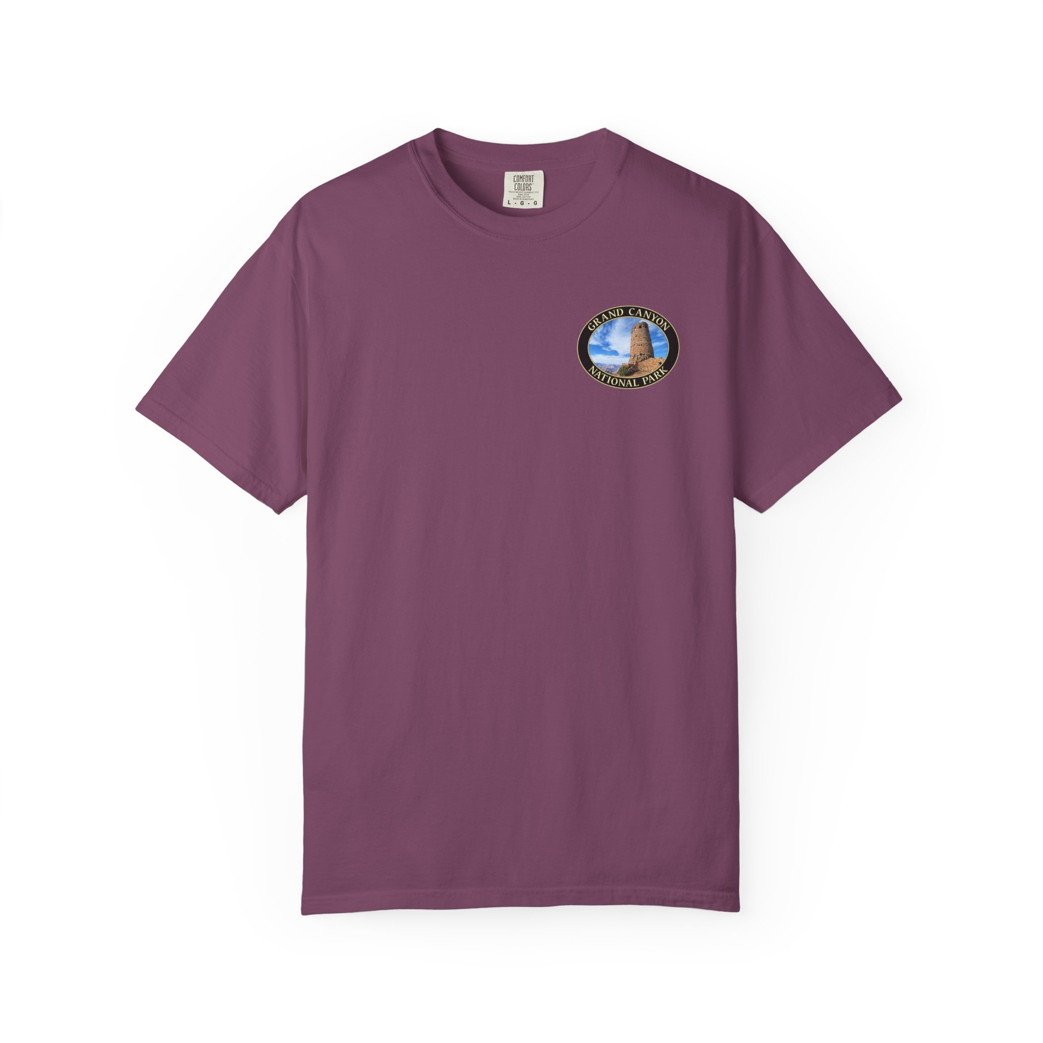 Desert View Watchtower at Grand Canyon National Park Scenic Travel T-Shirt with Relaxed Fit, Garment Dyed Heavyweight Tee - Image 25