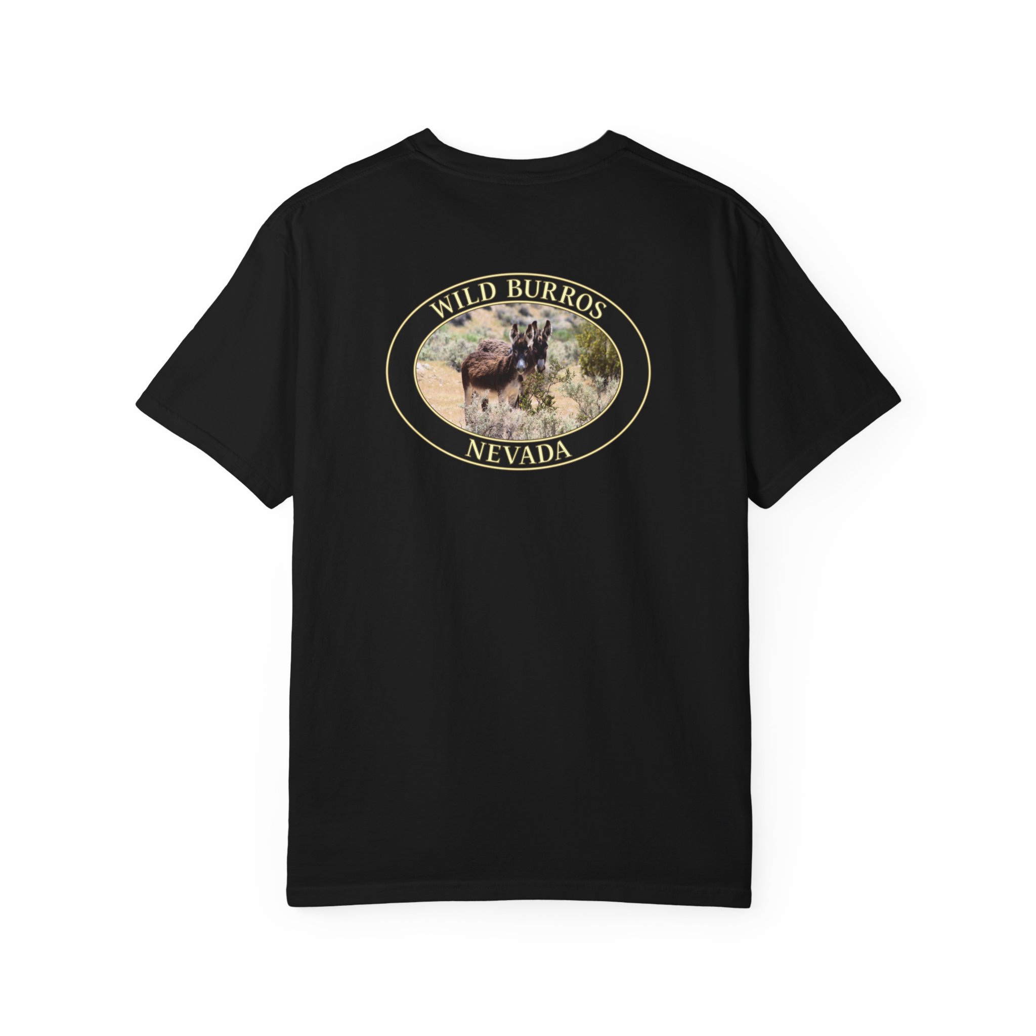 Wild Donkey Couple Scenic Nevada Landscape Relaxed Fit Garment-Dyed Heavyweight T-Shirt - Image 18