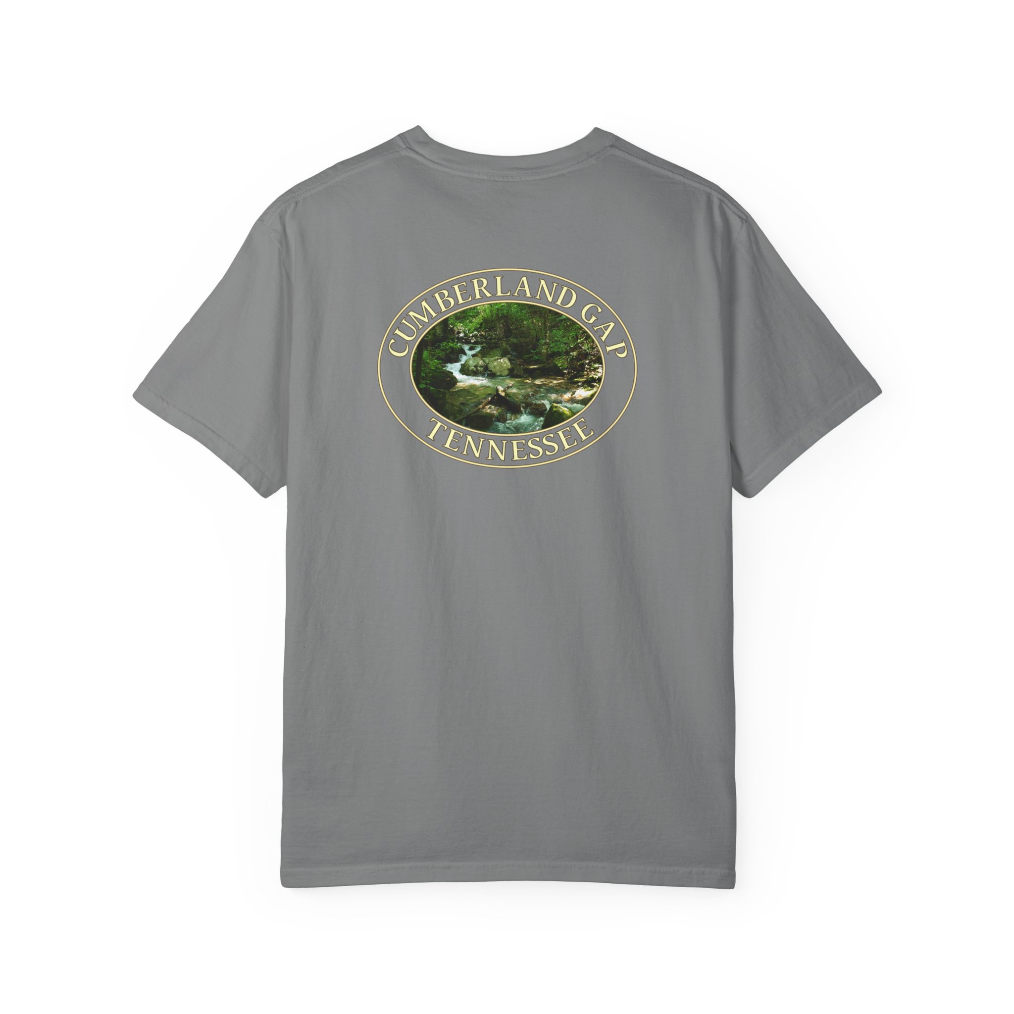 Mountain Stream in Cumberland Gap National Historical Park Relaxed Fit Garment-Dyed Heavyweight T-Shirt with Front and Back Print - Image 10