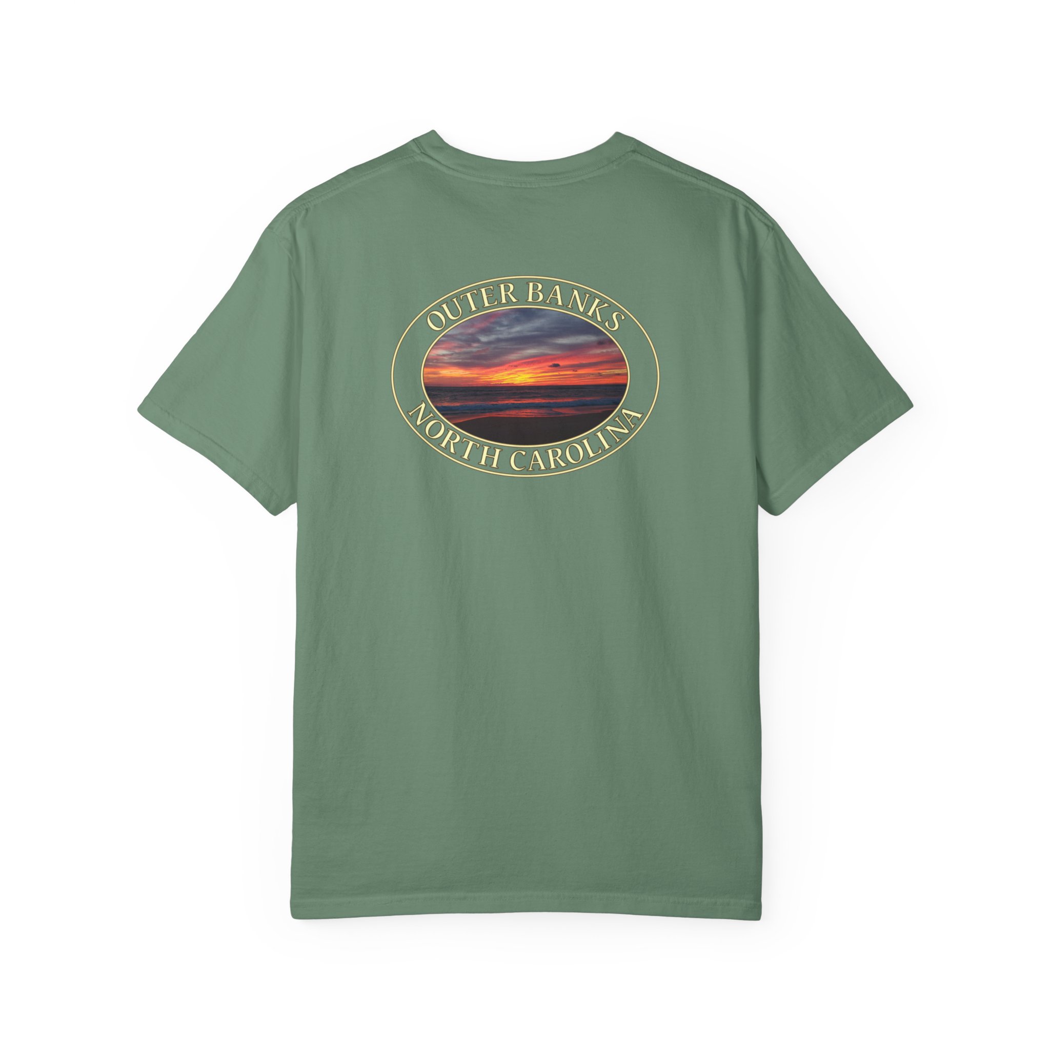Sunrise Over Atlantic Ocean Outer Banks North Carolina Relaxed Fit Garment-Dyed Heavyweight T-Shirt - Image 14