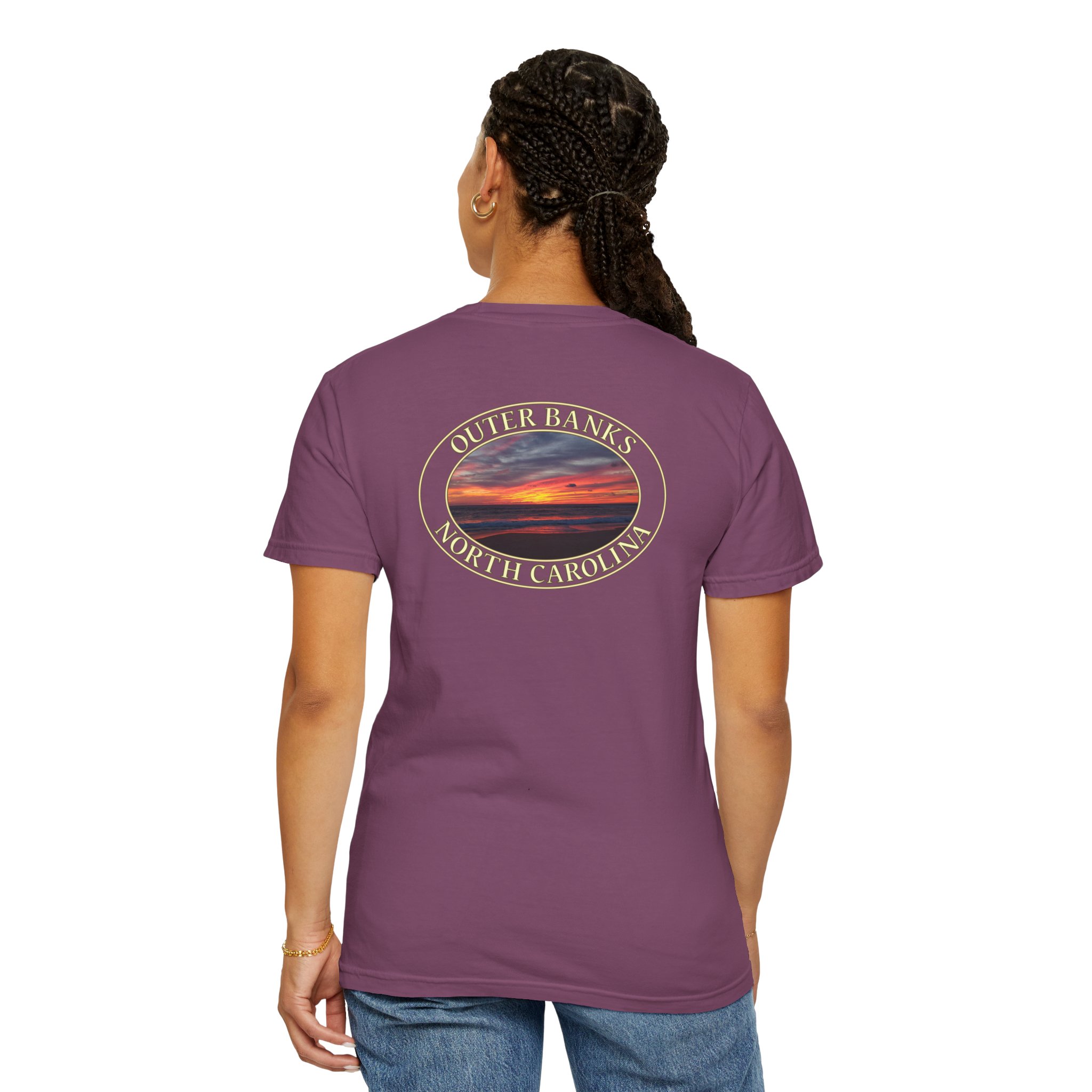 Sunrise Over Atlantic Ocean Outer Banks North Carolina Relaxed Fit Garment-Dyed Heavyweight T-Shirt - Image 28