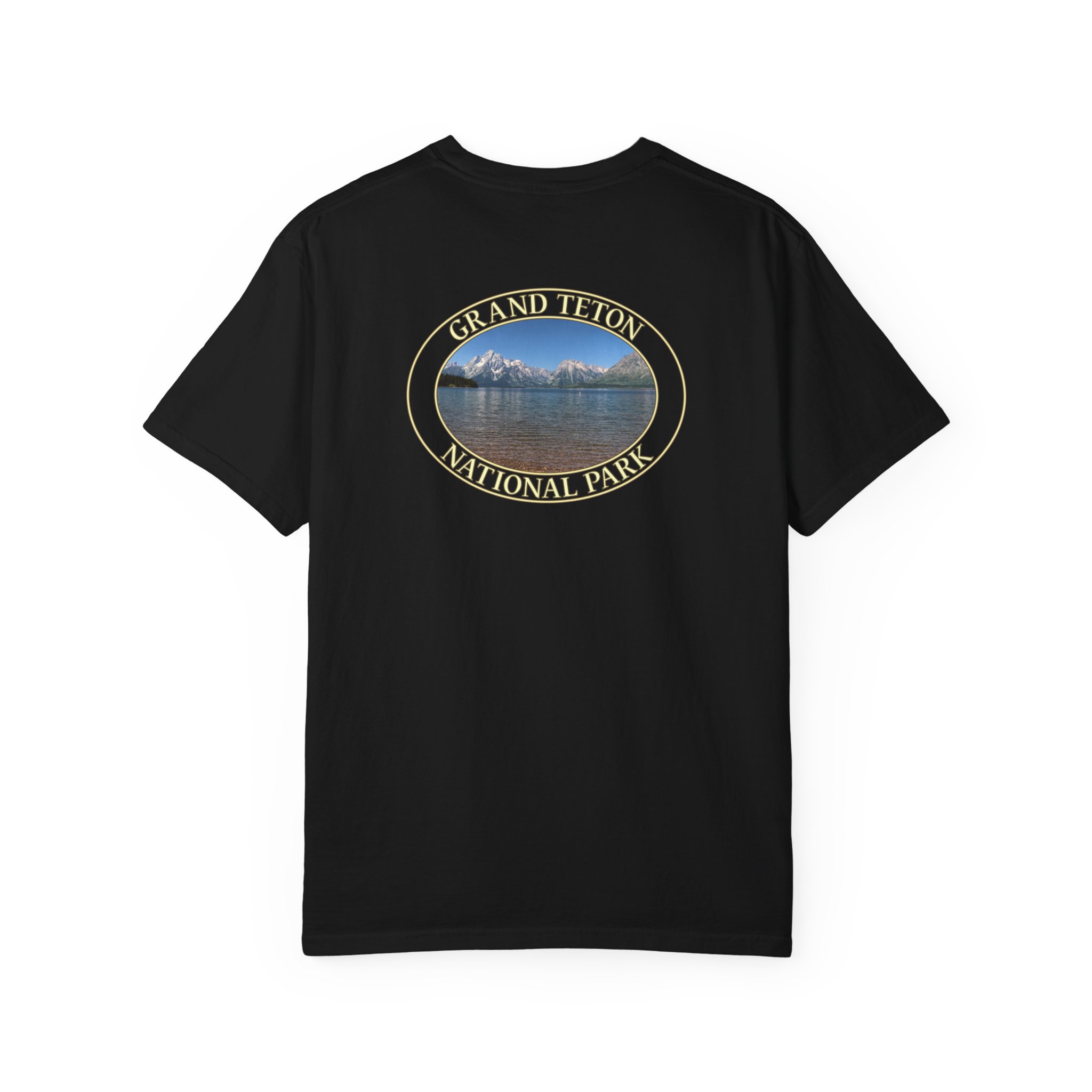 Jackson Lake and the Teton Mountains at Grand Teton National Park Relaxed Fit Garment-Dyed Heavyweight T-Shirt - Image 22