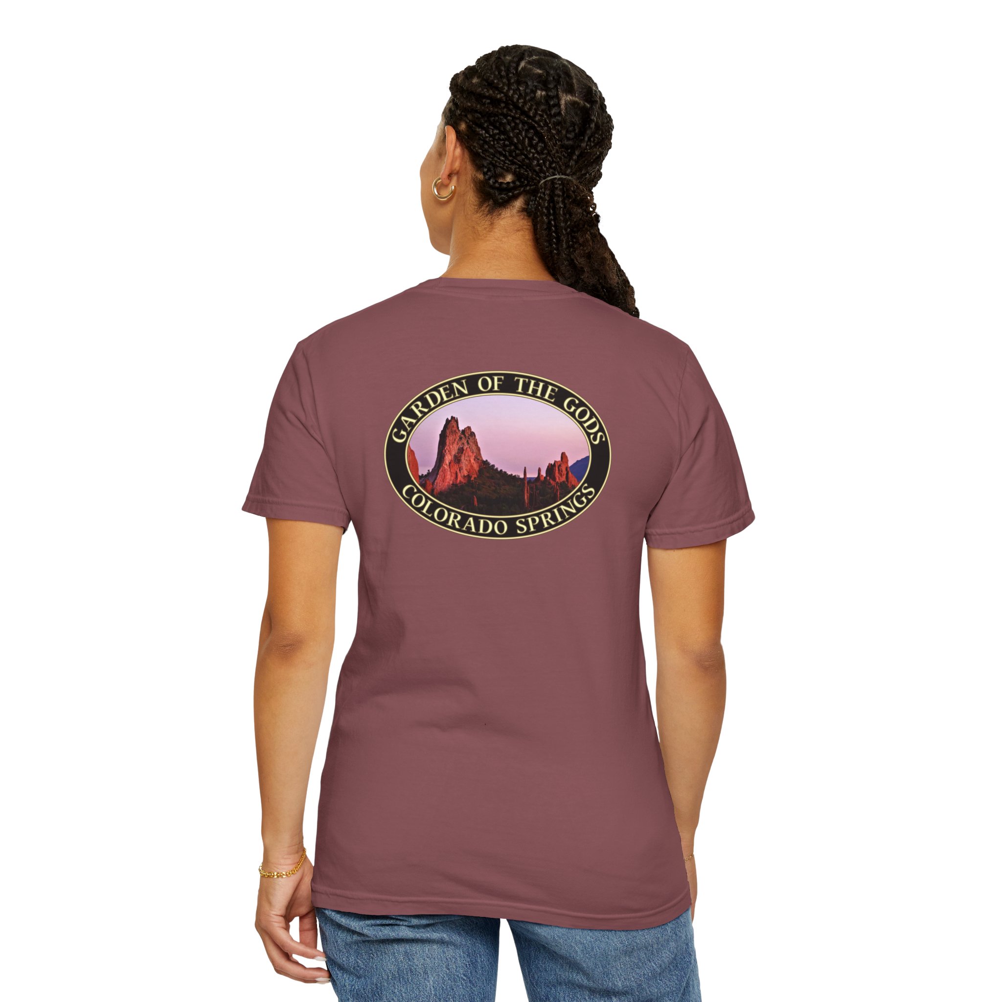 Unique Rock Formations at Garden of the Gods Colorado Springs Garment-Dyed Heavyweight T-Shirt with Relaxed Fit - Image 12