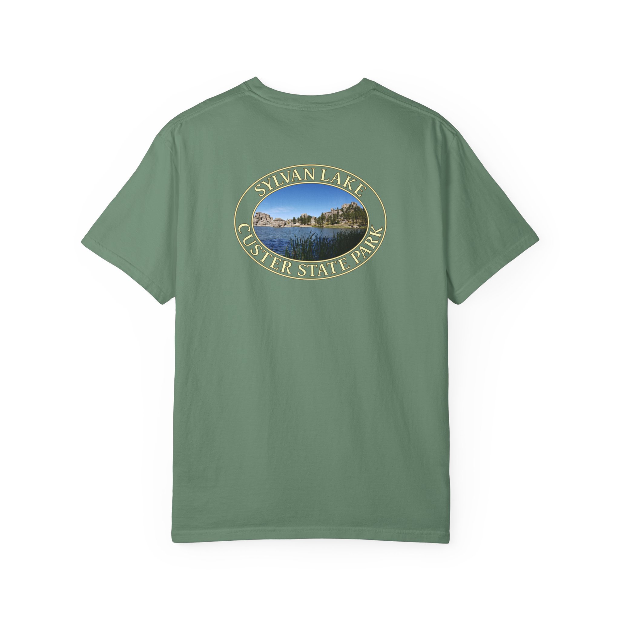 Sylvan Lake at Custer State Park South Dakota Scenic Travel T-Shirt – Soft Garment-Dyed Heavyweight Tee - Image 18