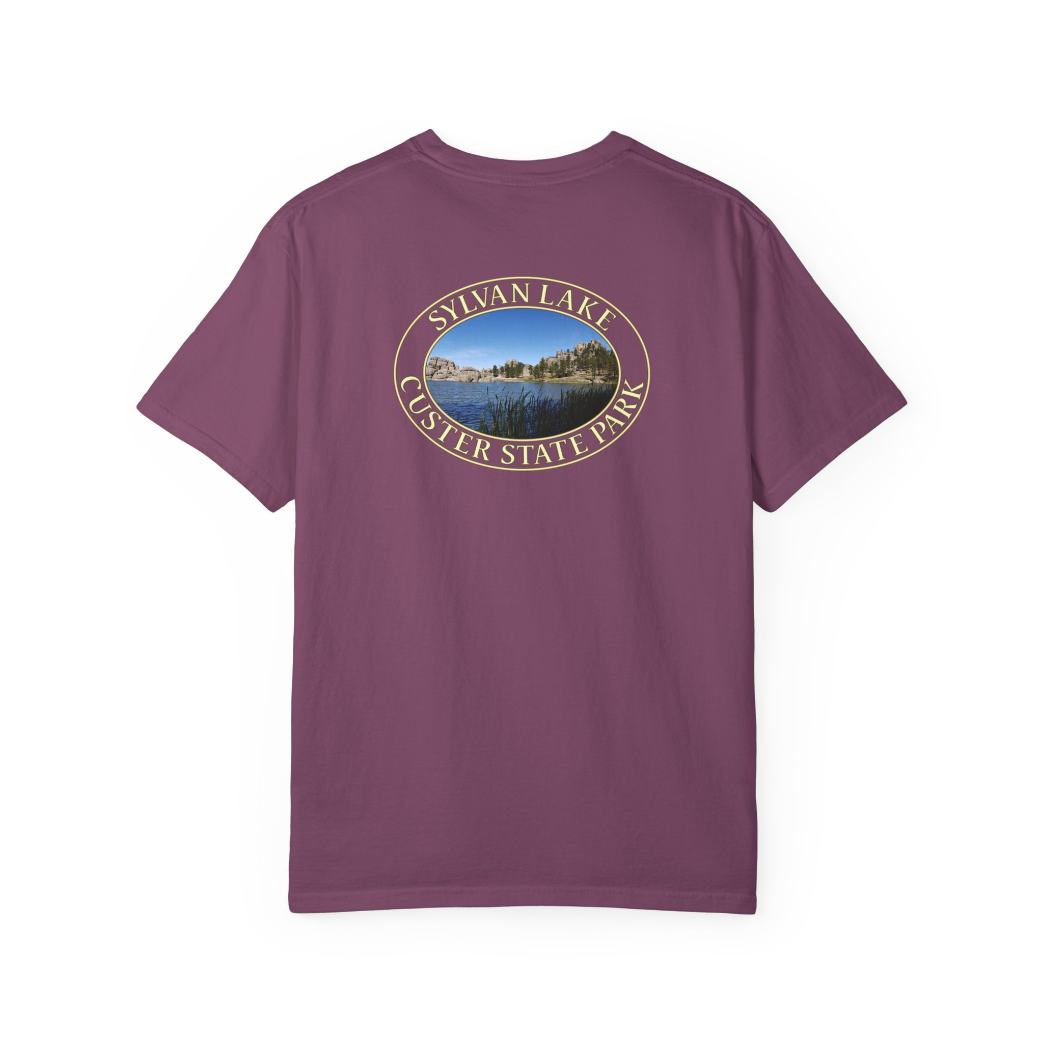 Sylvan Lake at Custer State Park South Dakota Scenic Travel T-Shirt – Soft Garment-Dyed Heavyweight Tee - Image 26