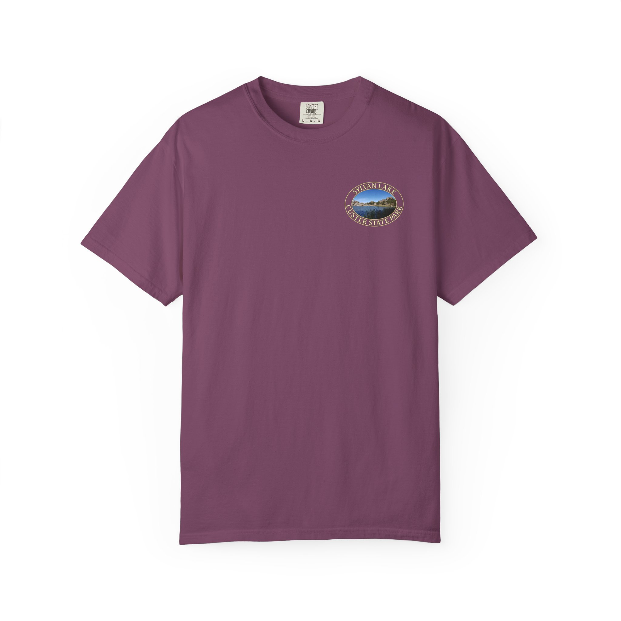 Sylvan Lake at Custer State Park South Dakota Scenic Travel T-Shirt – Soft Garment-Dyed Heavyweight Tee - Image 25