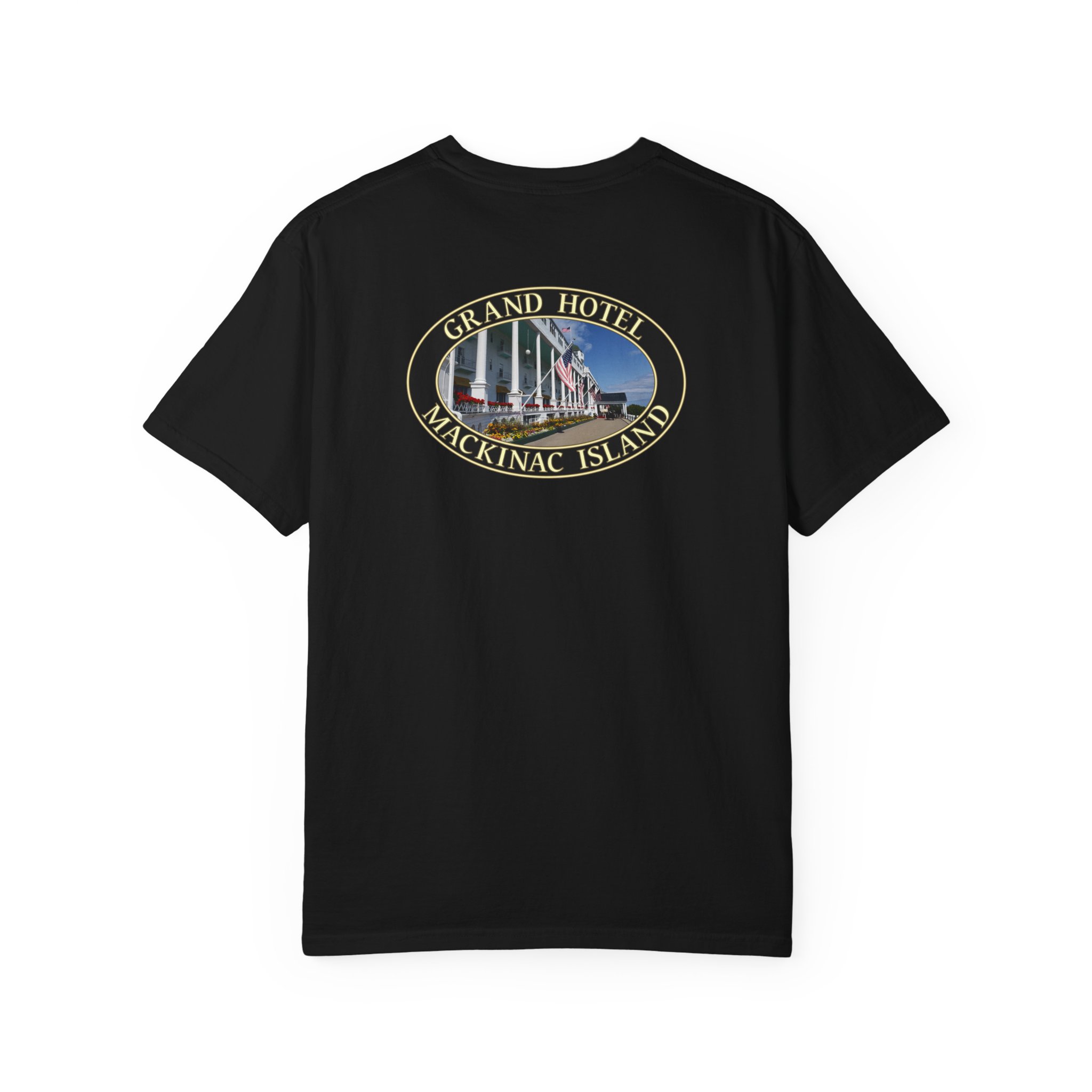 Grand Hotel on Mackinac Island Michigan, Scenic Photography Garment-Dyed Heavyweight T-Shirt with Relaxed Fit, 2-sided Print - Image 18