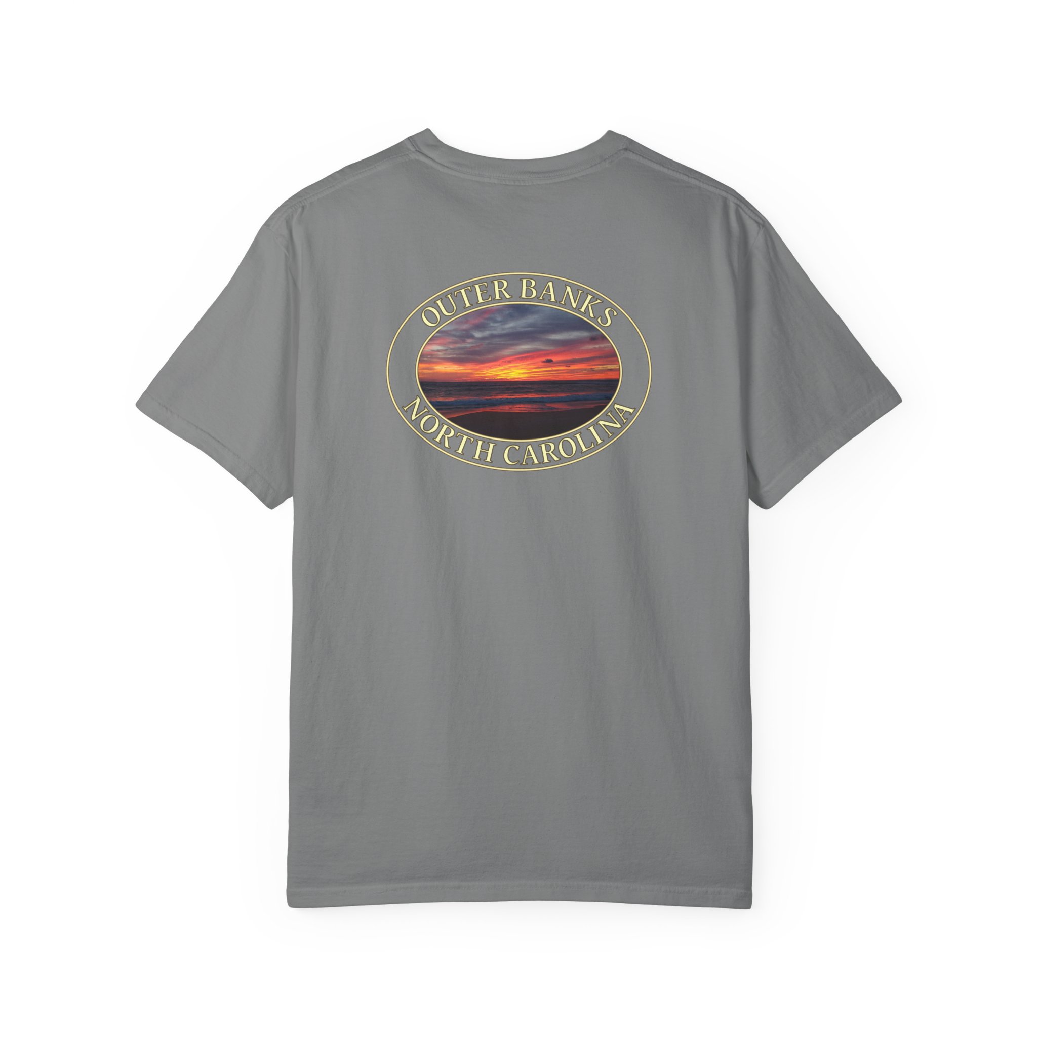 Sunrise Over Atlantic Ocean Outer Banks North Carolina Relaxed Fit Garment-Dyed Heavyweight T-Shirt - Image 10
