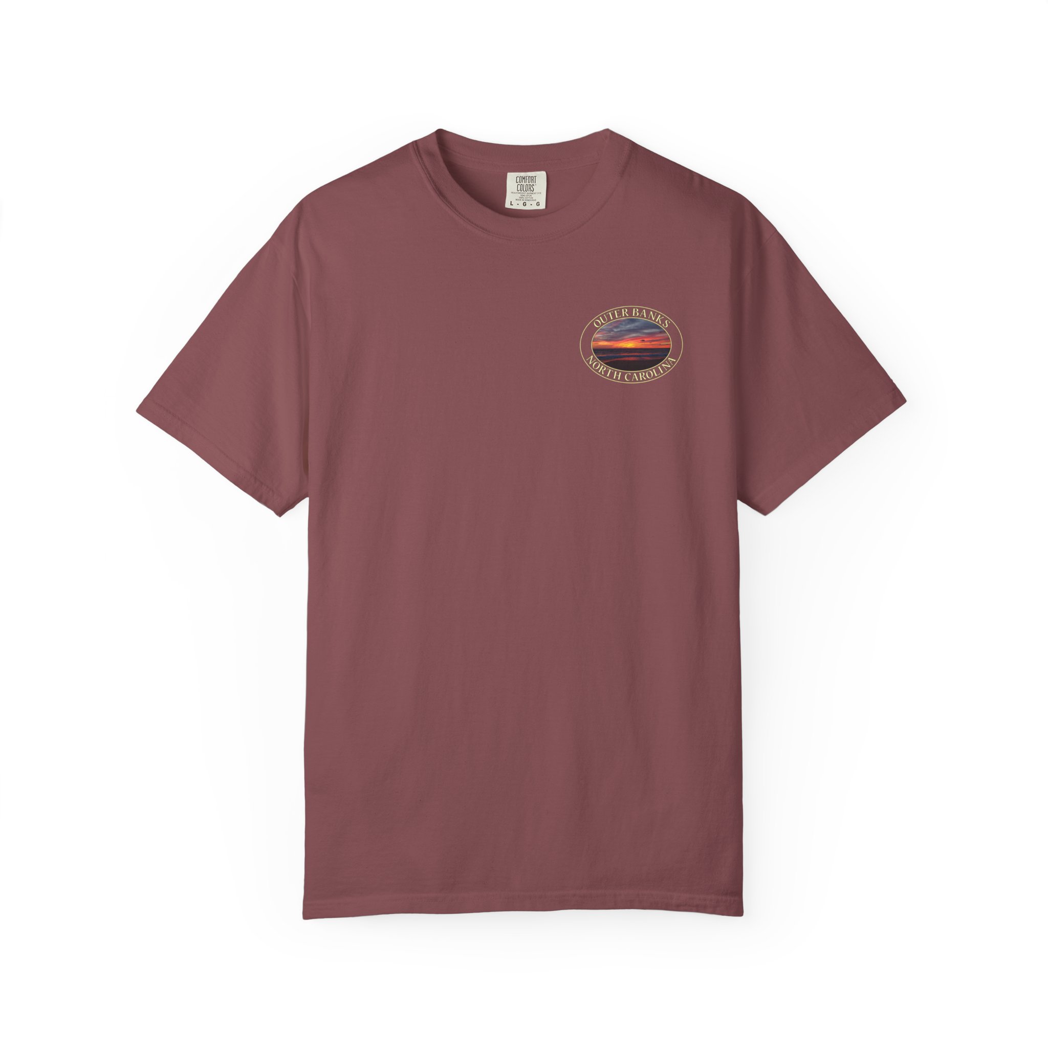 Sunrise Over Atlantic Ocean Outer Banks North Carolina Relaxed Fit Garment-Dyed Heavyweight T-Shirt - Image 2
