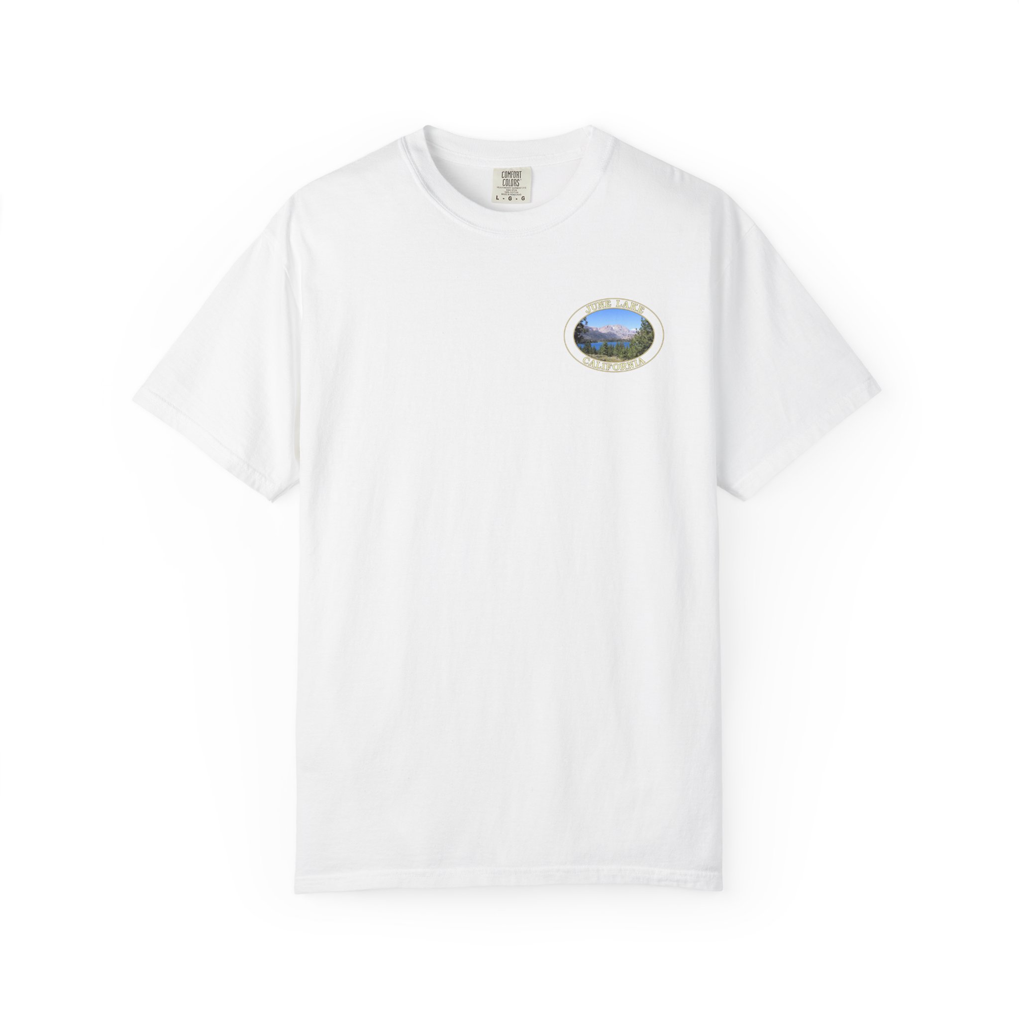June Lake and Eastern Sierra Nevada Mountains Scenic California Nature Photography T-Shirt with Relaxed Fit, Garment Dyed Heavyweight Tee - Image 5