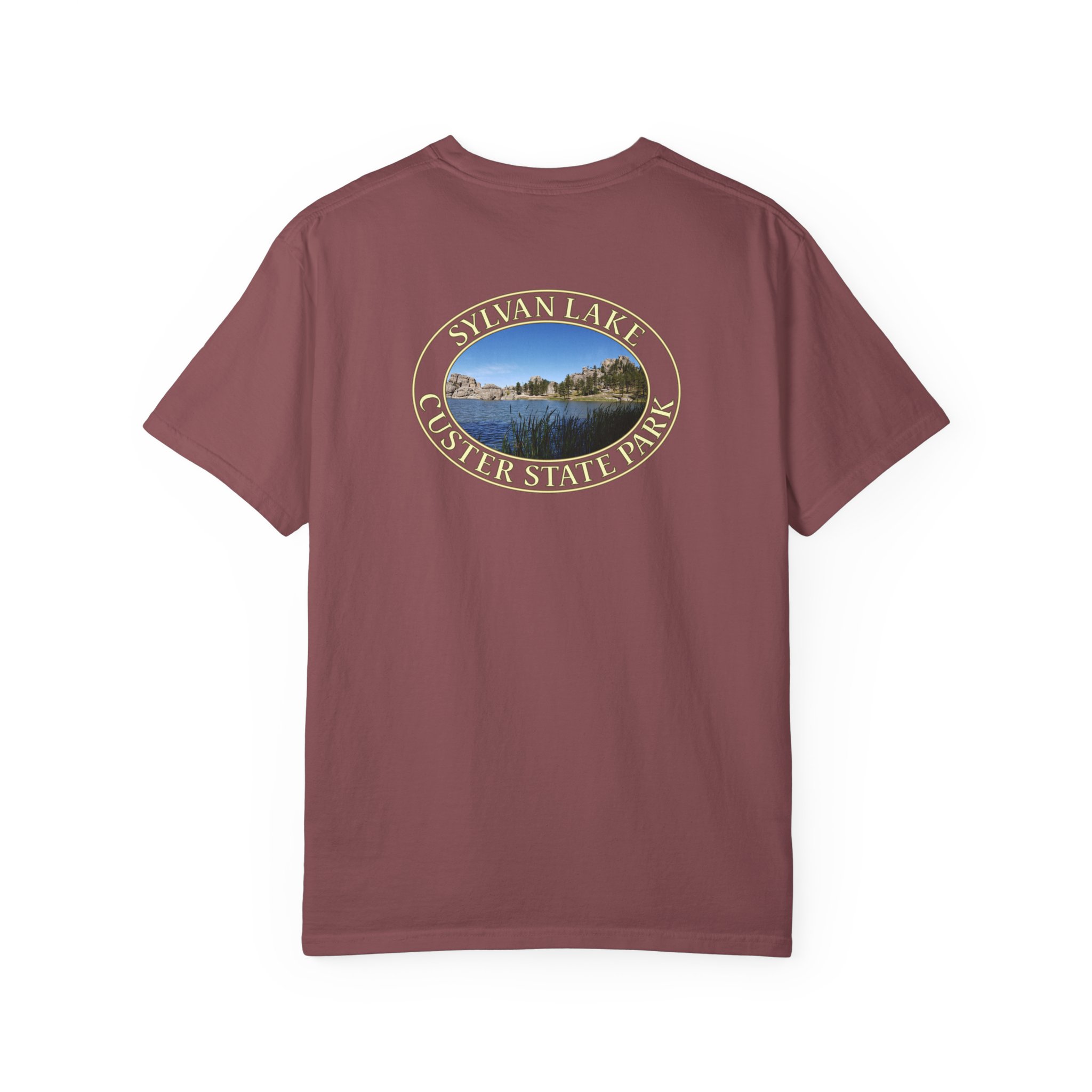 Sylvan Lake at Custer State Park South Dakota Scenic Travel T-Shirt – Soft Garment-Dyed Heavyweight Tee - Image 10