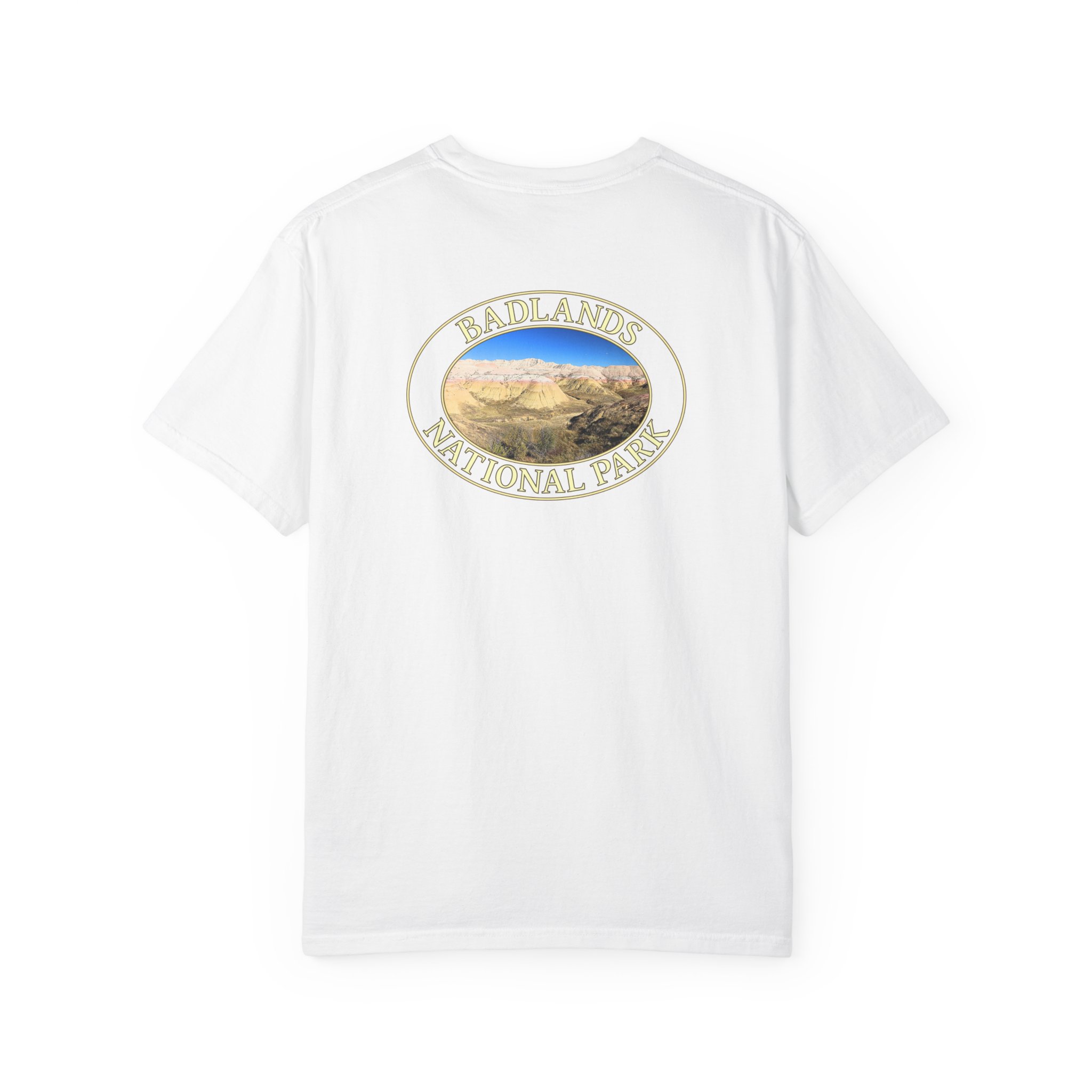 Yellow Mounds at Badlands National Park Scenic Garment-Dyed Heavyweight T-Shirt with Relaxed Fit - Image 6