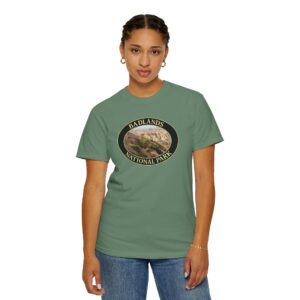 Bighorn Sheep Herd Laying on the Hillside, Badlands National Park – Scenic Photography Garment-Dyed Heavyweight T-Shirt for Nature Lovers