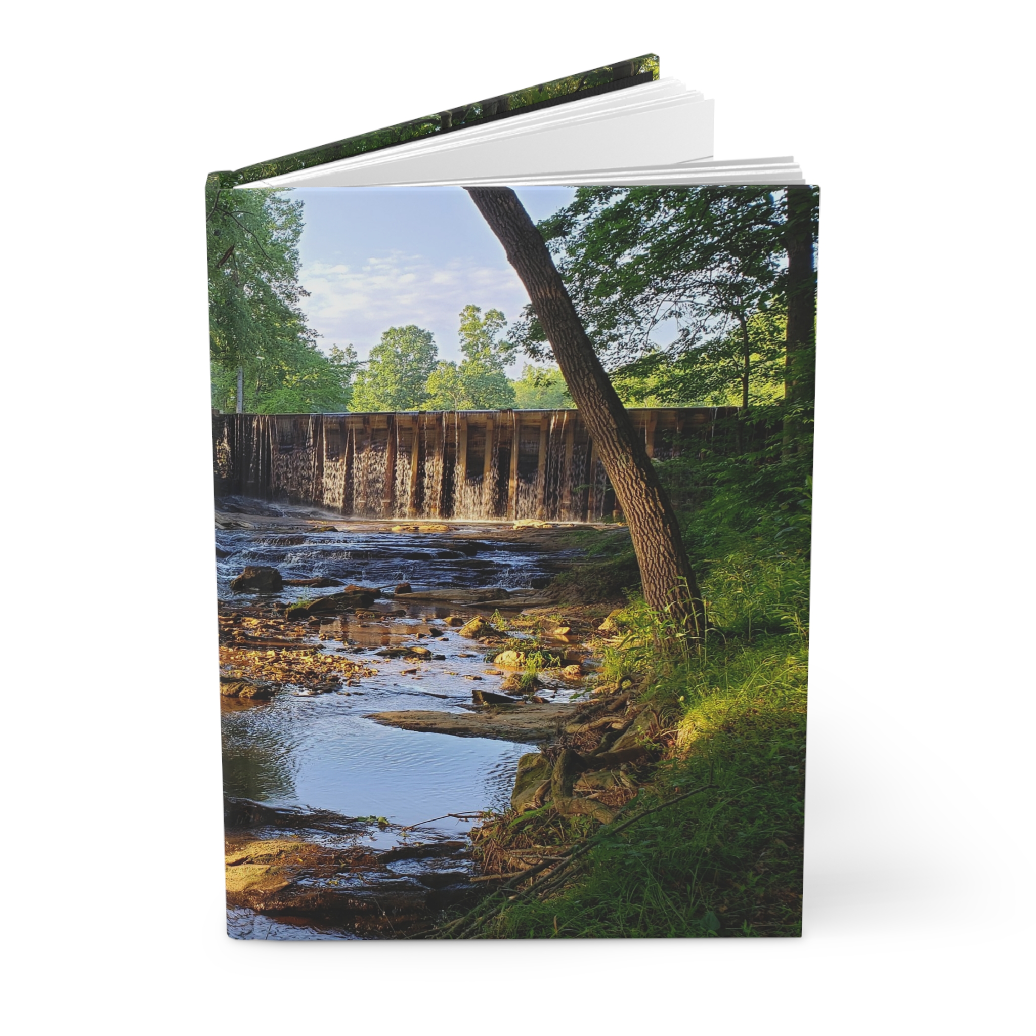 Waterfall in Central North Carolina Hardcover Journal with Lined Pages and Matte Cover – Travel and Nature Inspired Notebook - Image 3