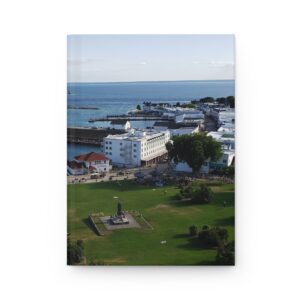 Harbor and Downtown on Mackinac Island Michigan Hardcover Journal with Lined Pages and Matte Cover for Travel and Nature Lovers