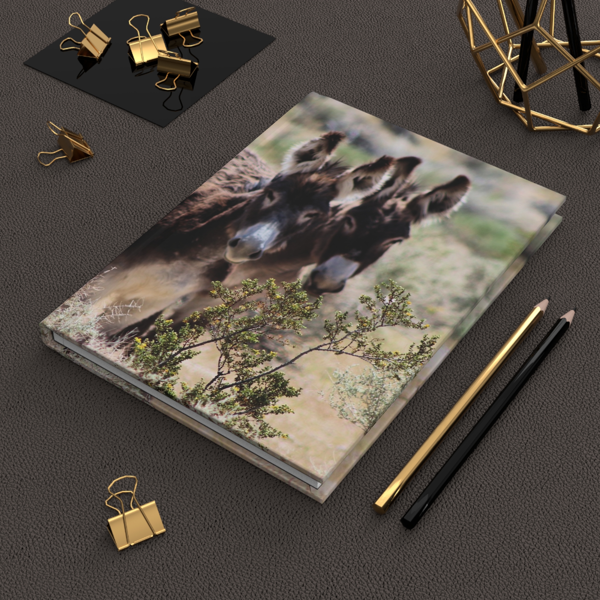 Wild Donkey Couple in Western Nevada Hardcover Journal - Travel Notebook with Matte Cover - Image 6
