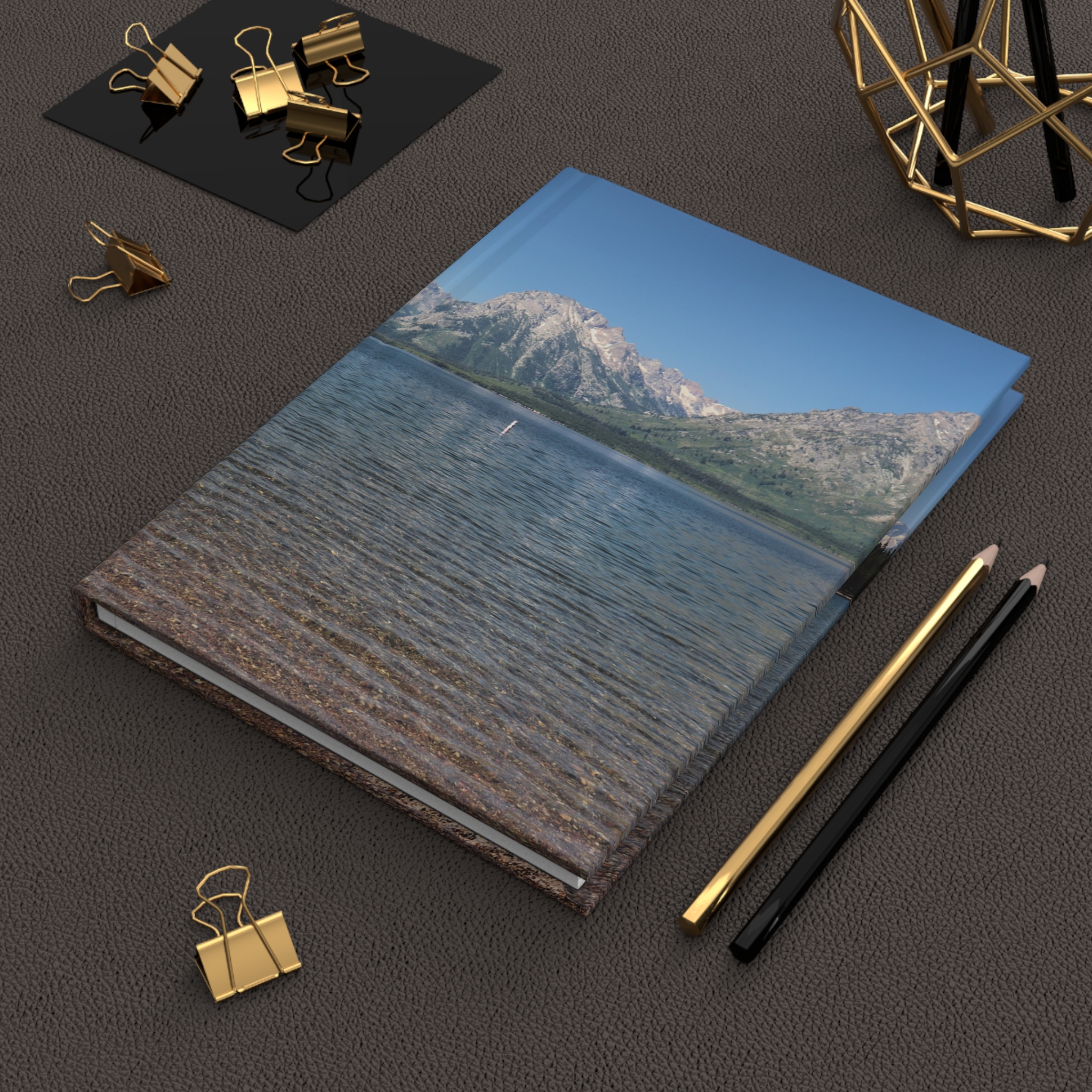 Jackson Lake and the Teton Mountains Hardcover Journal, Grand Teton National Park Travel Notebook with Matte Hardcover, Original Photography - Image 6