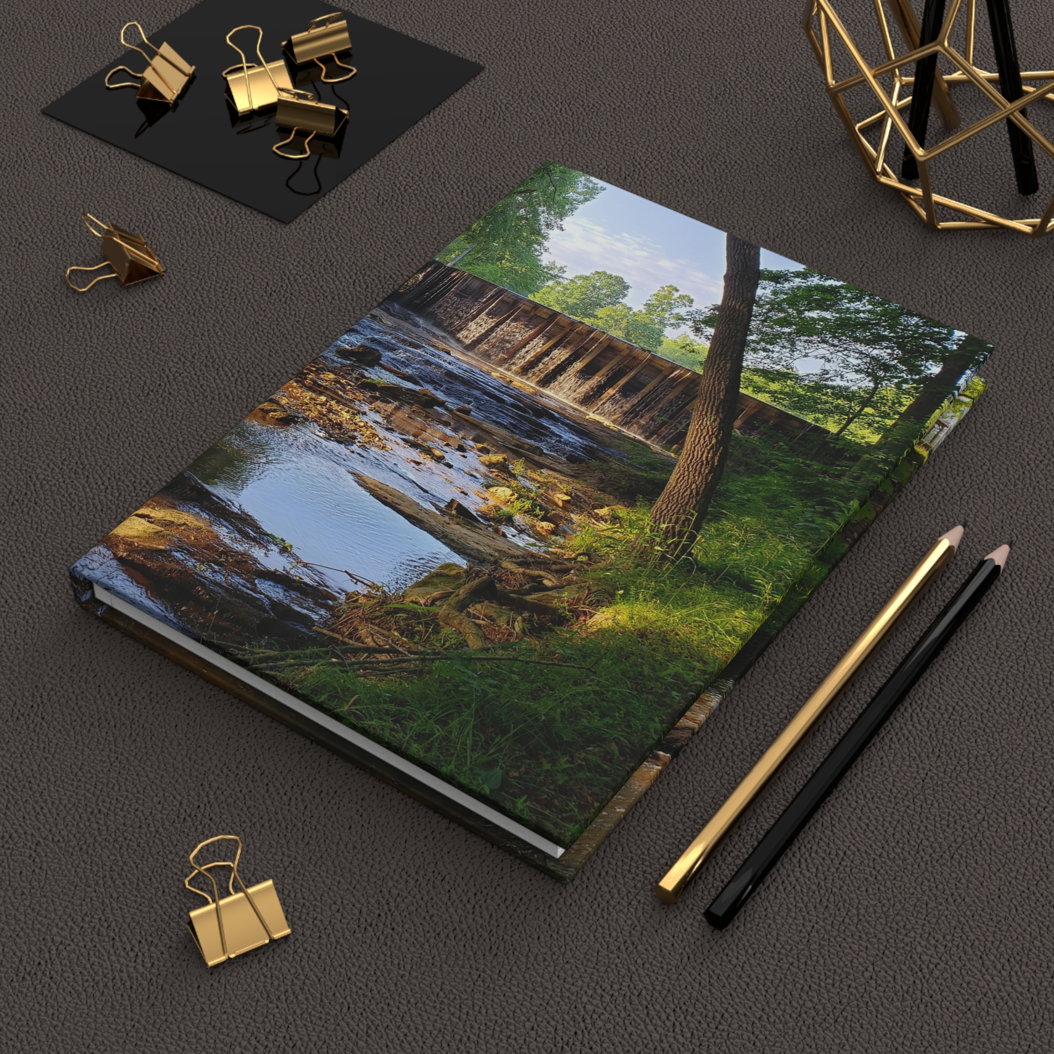 Waterfall in Central North Carolina Hardcover Journal with Lined Pages and Matte Cover – Travel and Nature Inspired Notebook - Image 6