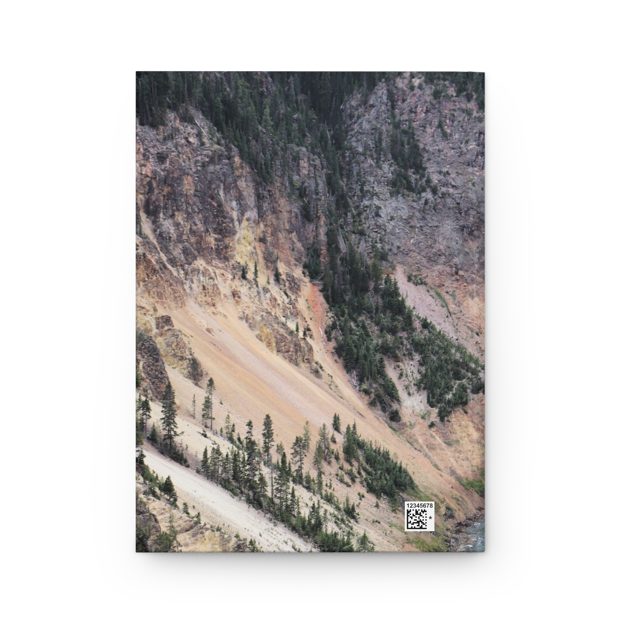 Closeup of Lower Yellowstone Falls in Yellowstone National Park Hardcover Journal with Matte Cover and Lined Pages - Image 3
