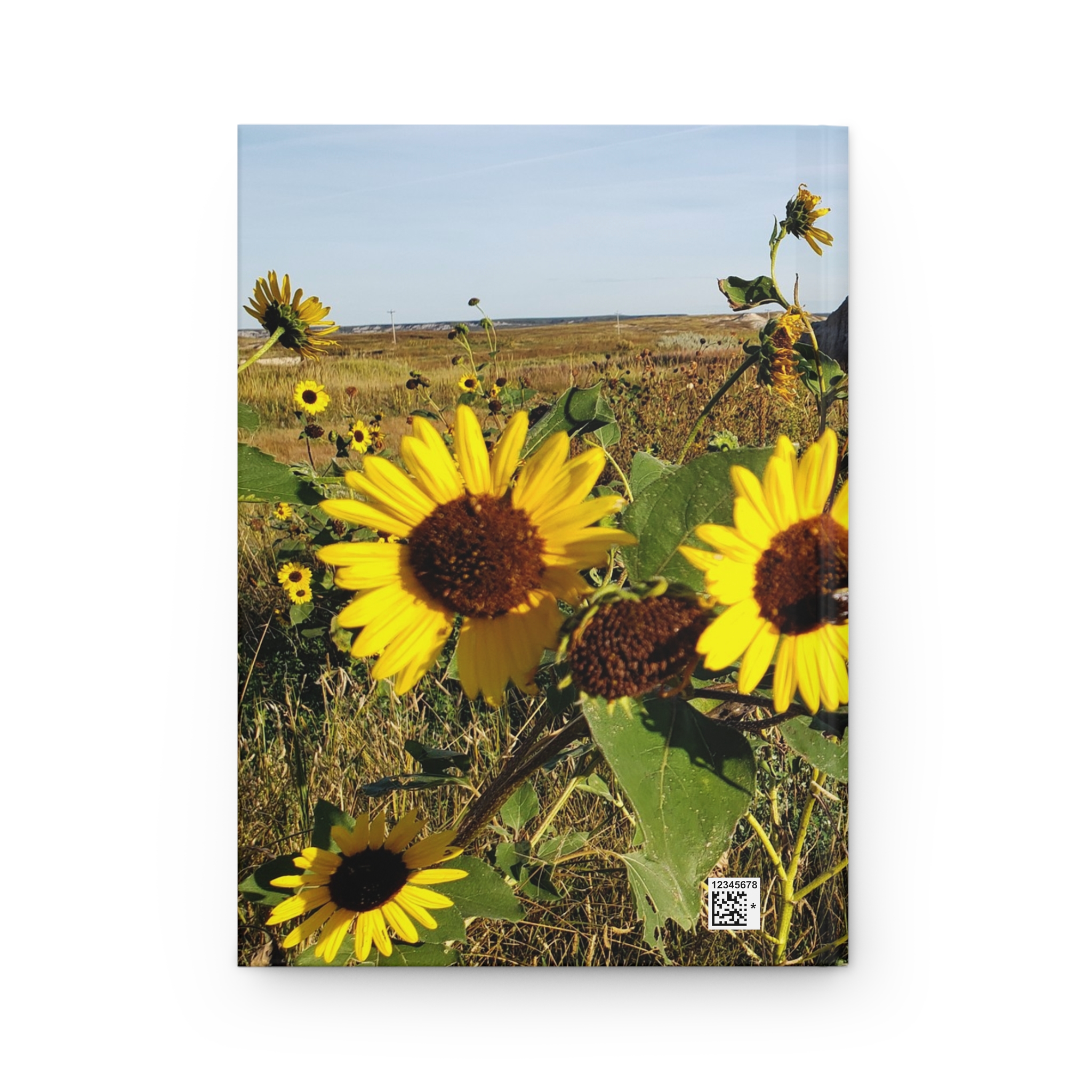 Sunflowers and Sandstone Buttes at Badlands National Park Hardcover Journal with Premium Matte Cover, Original Photography - Image 2