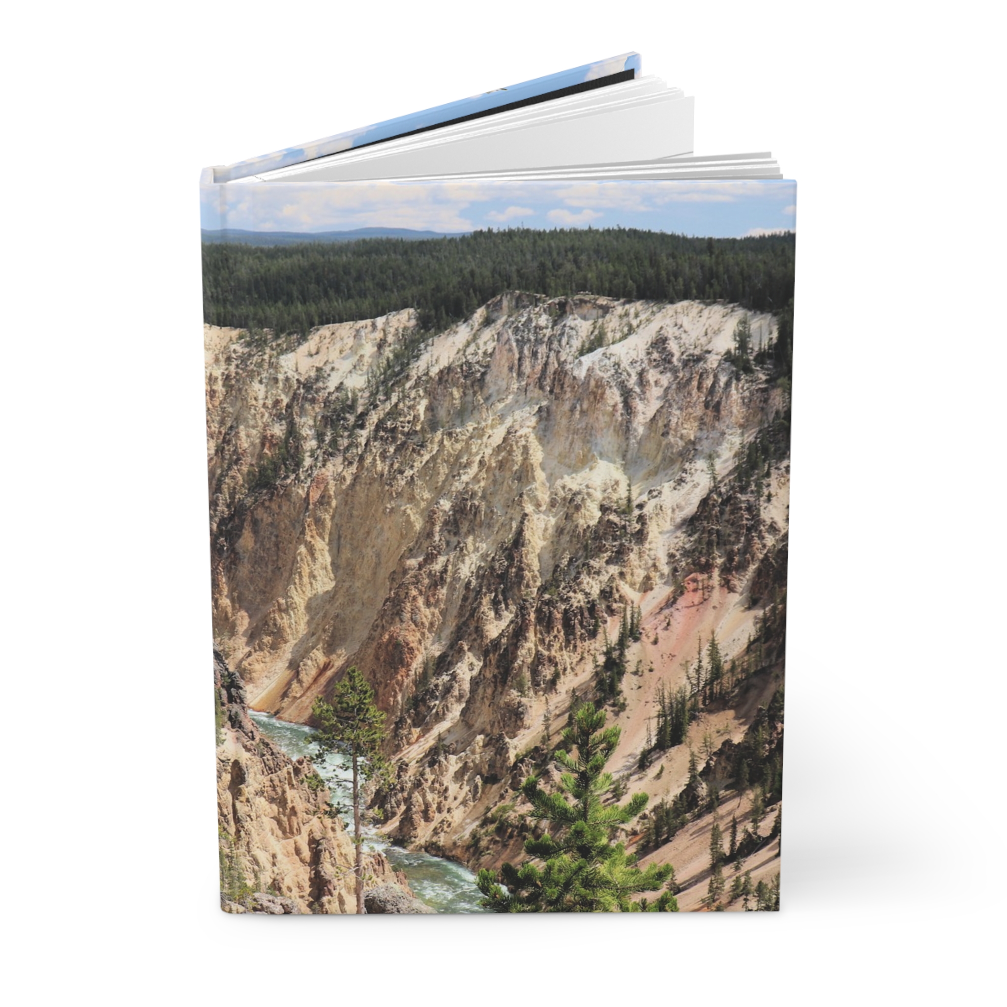 Grand Canyon of the Yellowstone Hardcover Journal, Scenic Yellowstone National Park Travel Notebook with 150 Lined Pages, Original Photography