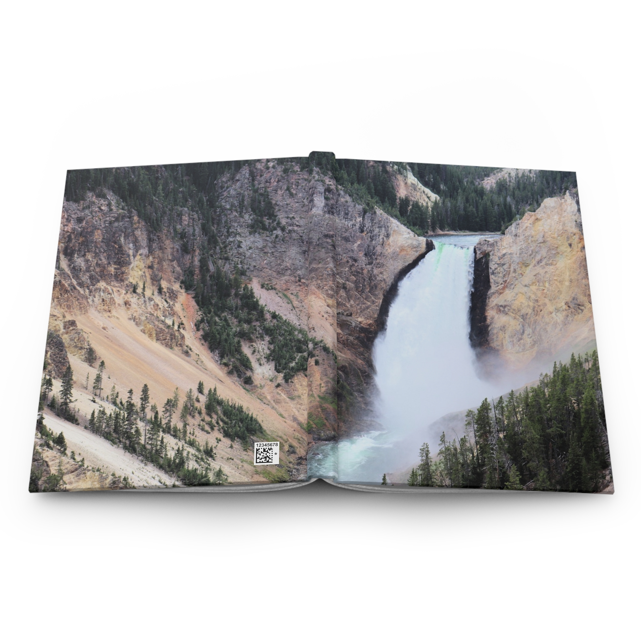 Closeup of Lower Yellowstone Falls in Yellowstone National Park Hardcover Journal with Matte Cover and Lined Pages - Image 5