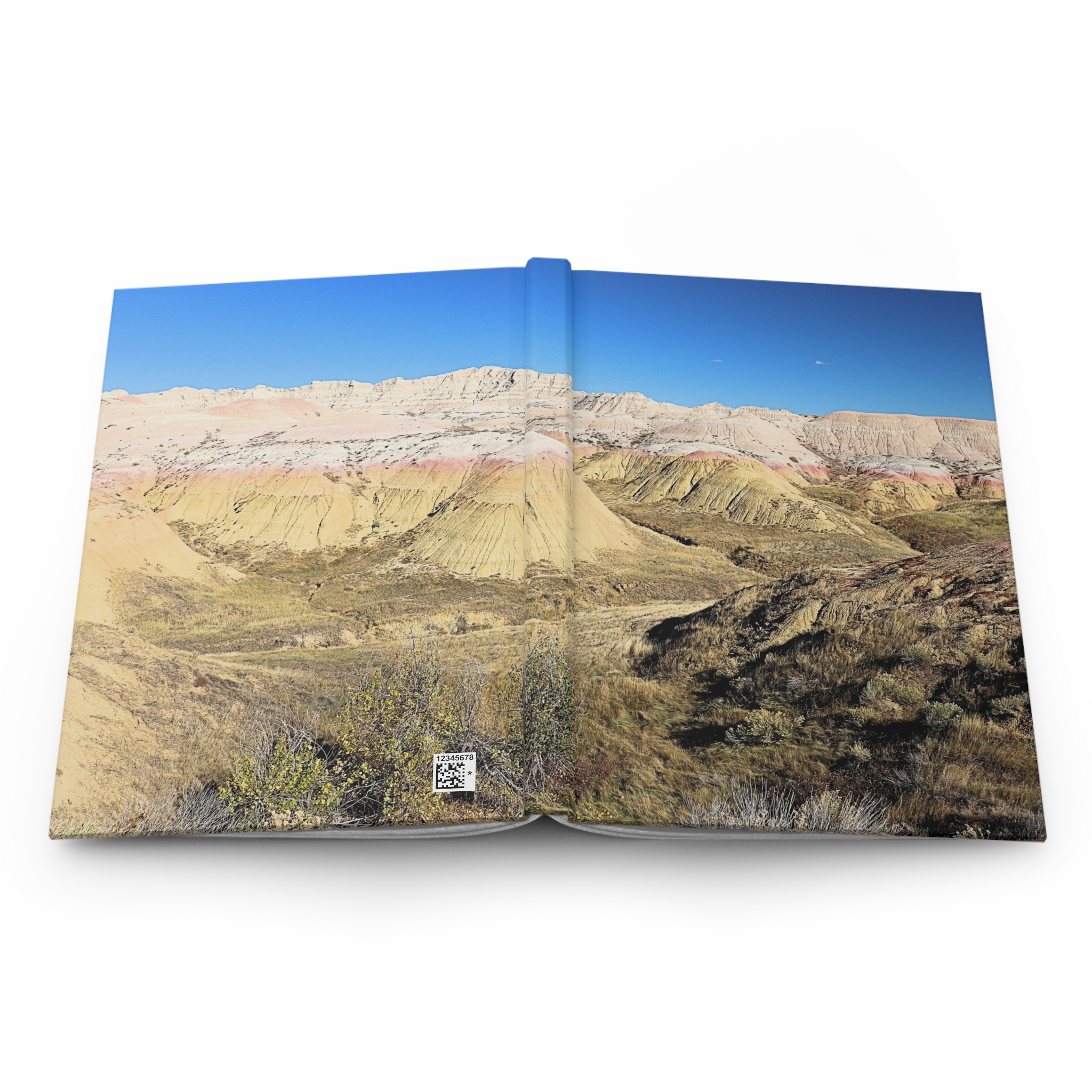 Yellow Mounds at Badlands National Park Hardcover Journal with Matte Cover and Lined Pages for Travel and Nature Notes, Original Photography - Image 5