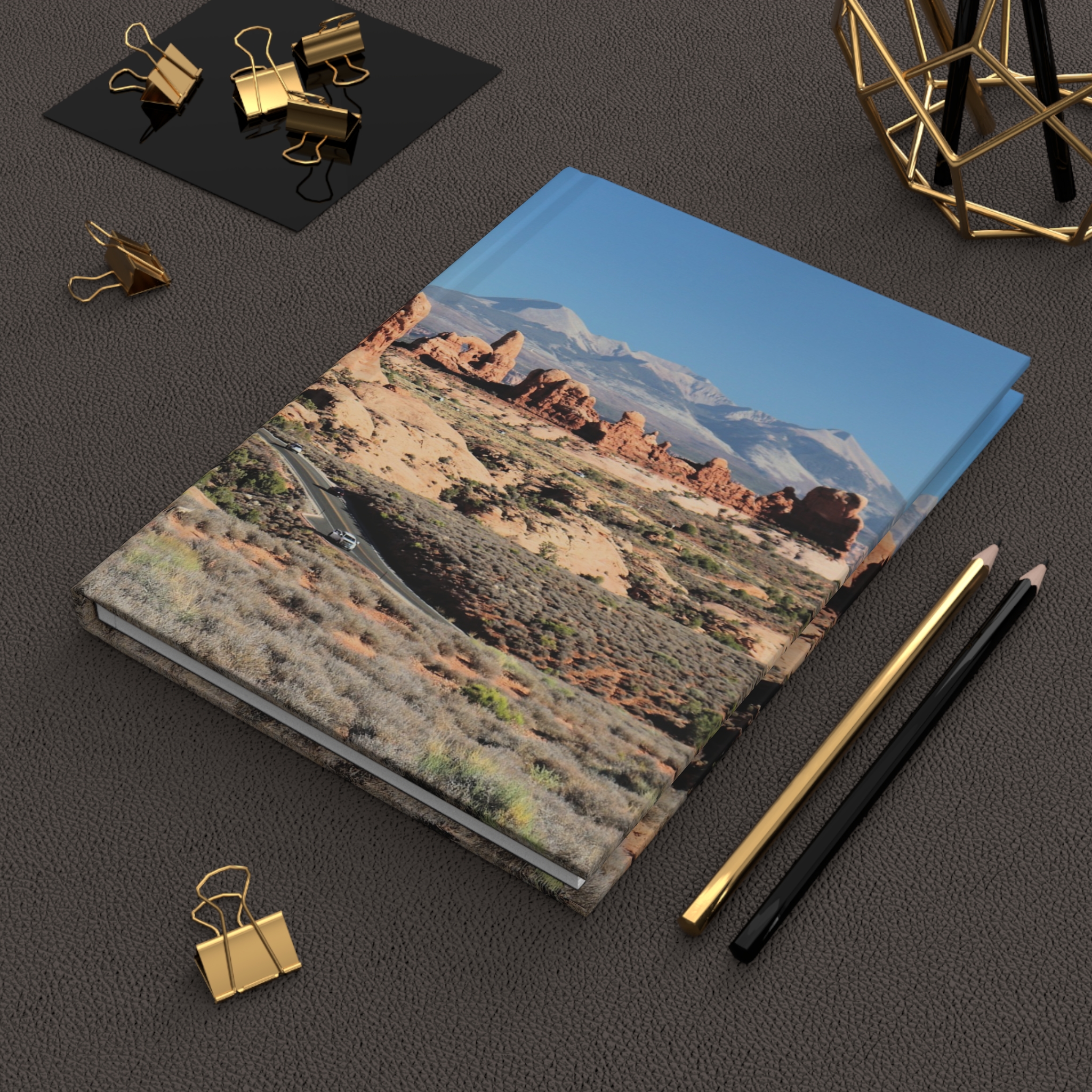 Wide Angle View Hardcover Journal Featuring Windows Area at Arches National Park, Travel & Nature Inspired, Original Photography - Image 6