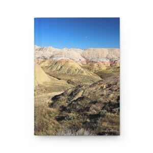 Yellow Mounds at Badlands National Park Hardcover Journal with Matte Cover and Lined Pages for Travel and Nature Notes, Original Photography