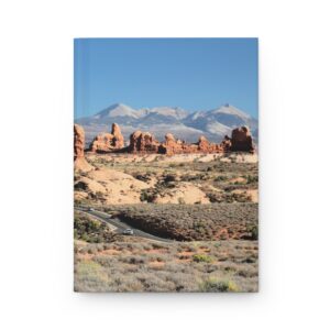 Wide Angle View Hardcover Journal Featuring Windows Area at Arches National Park, Travel & Nature Inspired, Original Photography
