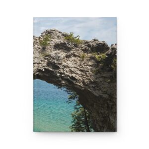 Arch Rock on Mackinac Island Michigan Hardcover Journal with Lined Pages and Matte Cover