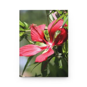 Blazing Texas Star Hibiscus Hardcover Journal with 150 Lined Pages – Travel and Nature Inspired Notebook