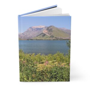 Jackson Lake and Teton Mountains Hardcover Journal Featuring Spring Wildflowers, Travel and Nature Inspired Writing Notebook, Grand Teton National Park, Original Photography