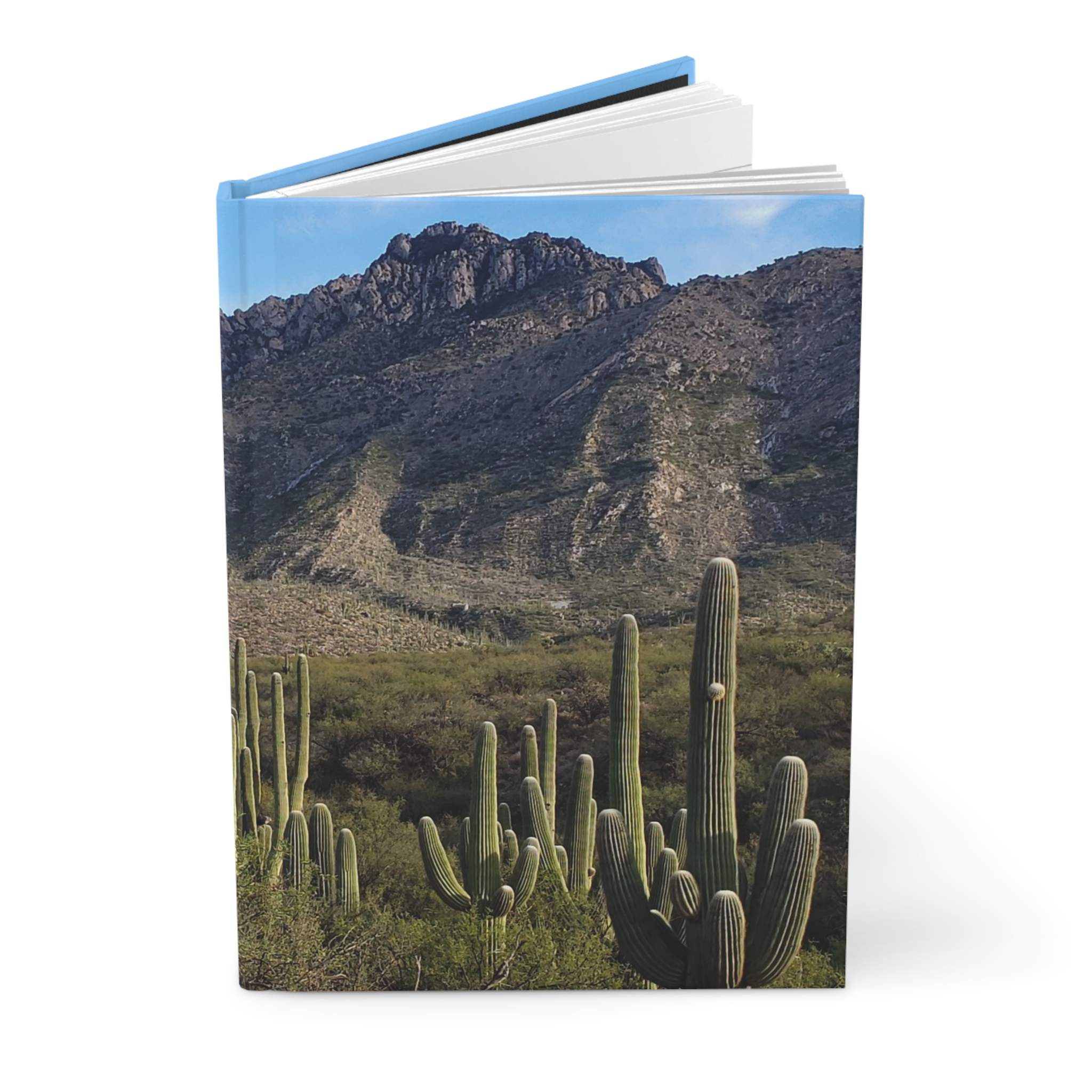 Saguaro Cacti at Catalina State Park Tucson Hardcover Journal with Matte Cover and Lined Pages - Image 3