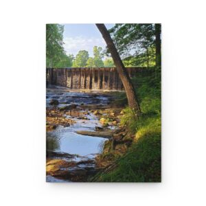 Waterfall in Central North Carolina Hardcover Journal with Lined Pages and Matte Cover – Travel and Nature Inspired Notebook
