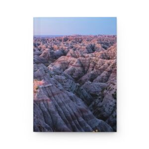Sunrise Over Pink Sandstone Buttes at Badlands National Park, Premium Hardcover Travel Journal, Original Photography