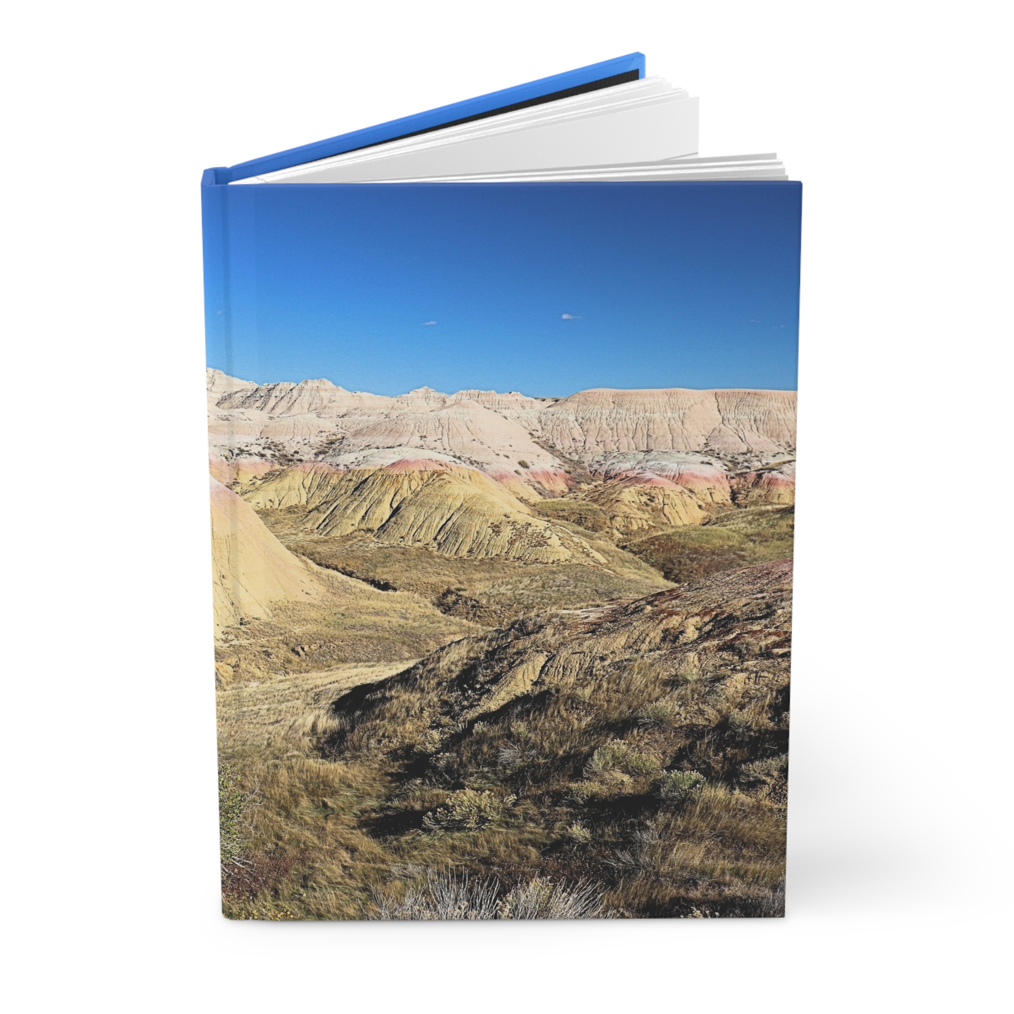 Yellow Mounds at Badlands National Park Hardcover Journal with Matte Cover and Lined Pages for Travel and Nature Notes, Original Photography - Image 3