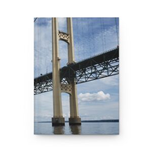 Mighty Mac Bridge near Mackinac Island Scenic Hardcover Journal for Travel and Nature Lovers