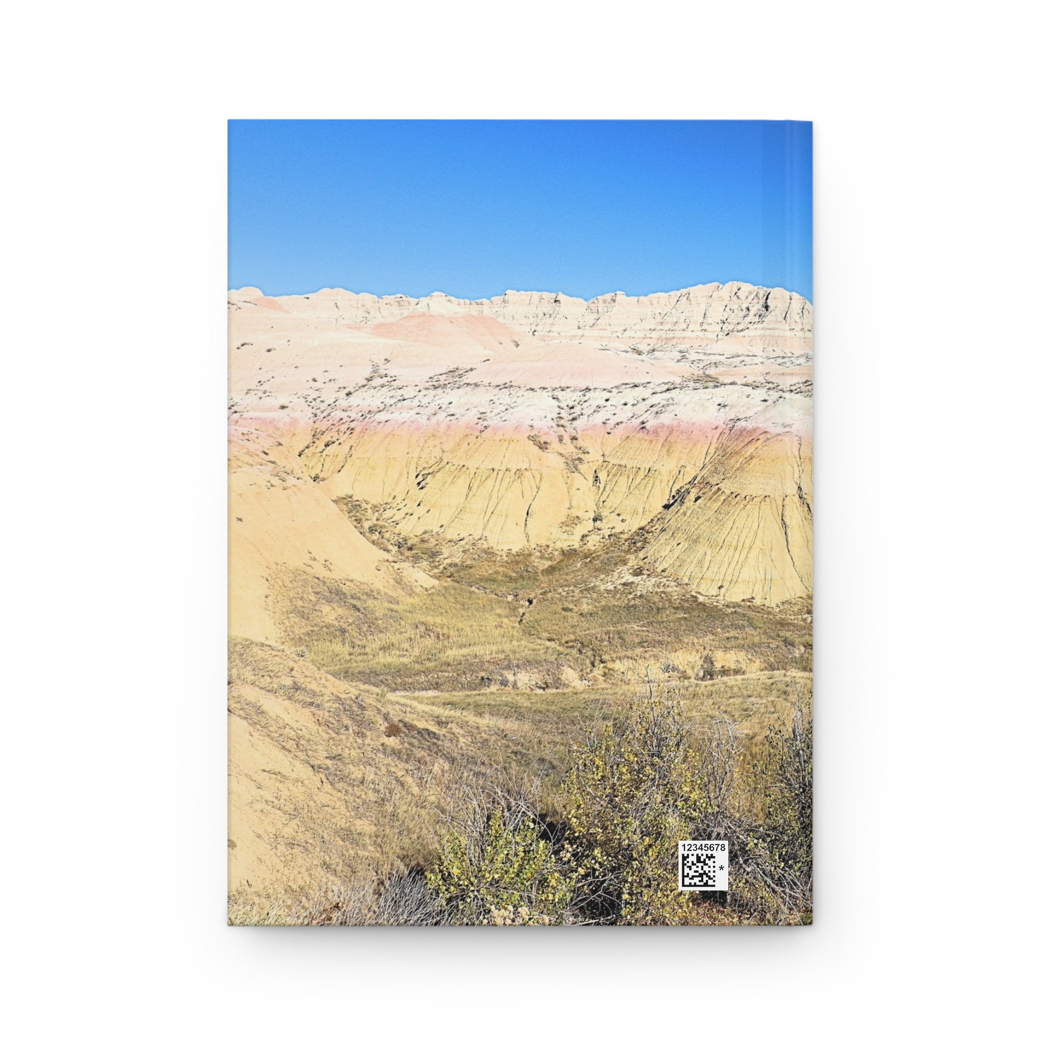 Yellow Mounds at Badlands National Park Hardcover Journal with Matte Cover and Lined Pages for Travel and Nature Notes, Original Photography - Image 2