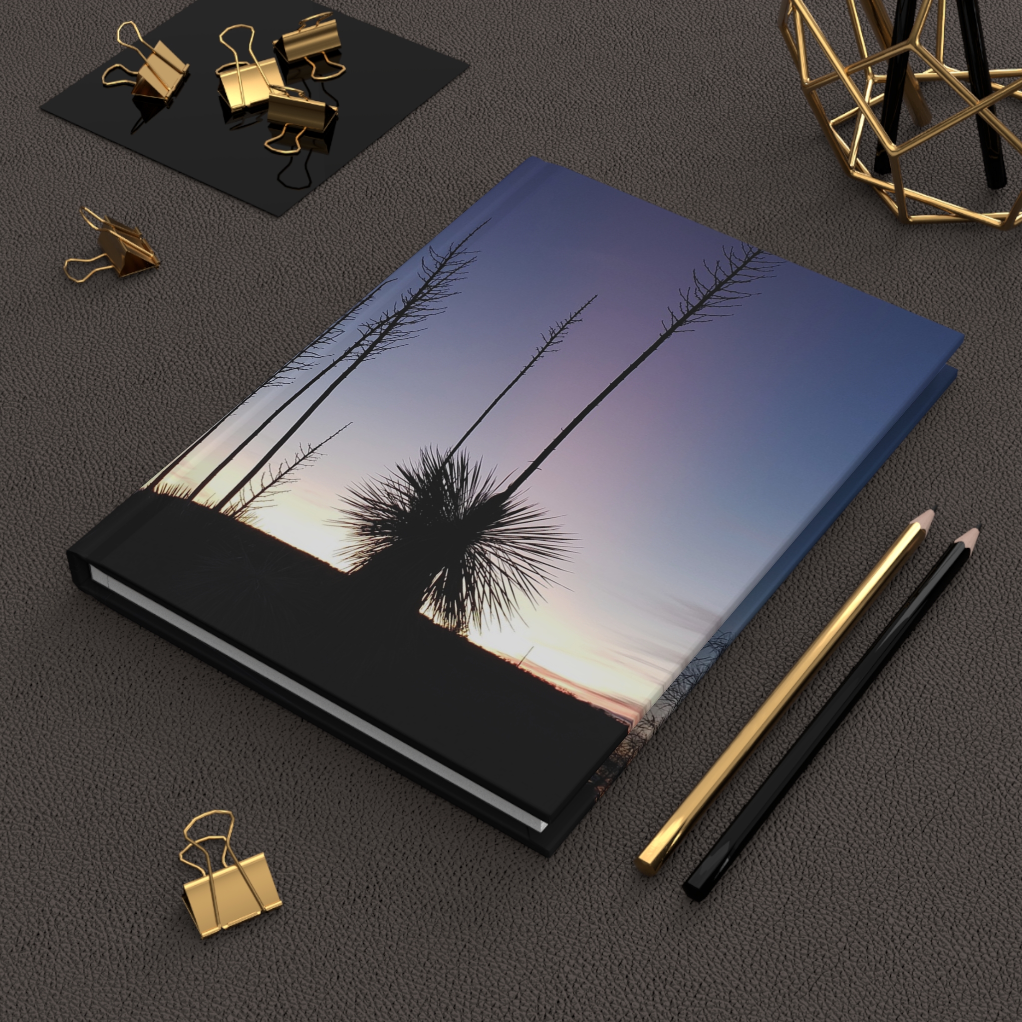 Yucca Plants at Dusk in Caballo New Mexico Hardcover Journal – Nature-Inspired Travel Notebook - Image 6